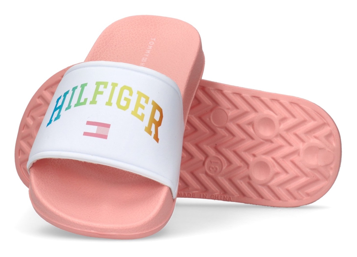 Tommy Hilfiger Badepantolette, Pool Slides, Badeschuh mit buntem Logo