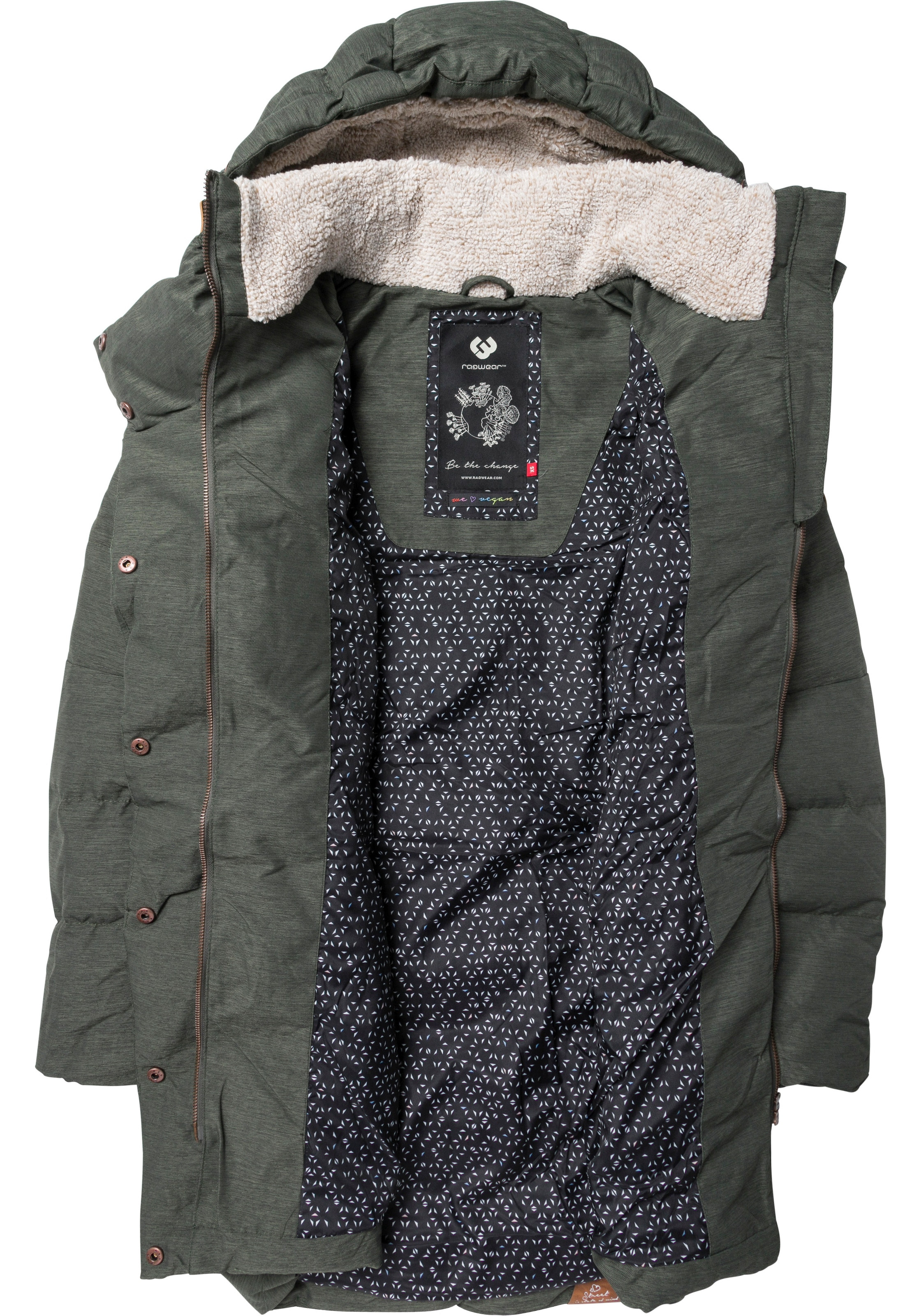 Ragwear Funktionsparka »PAVLA O«, mit Kapuze, Wind- und Atmungsaktive Kapuzenjacke