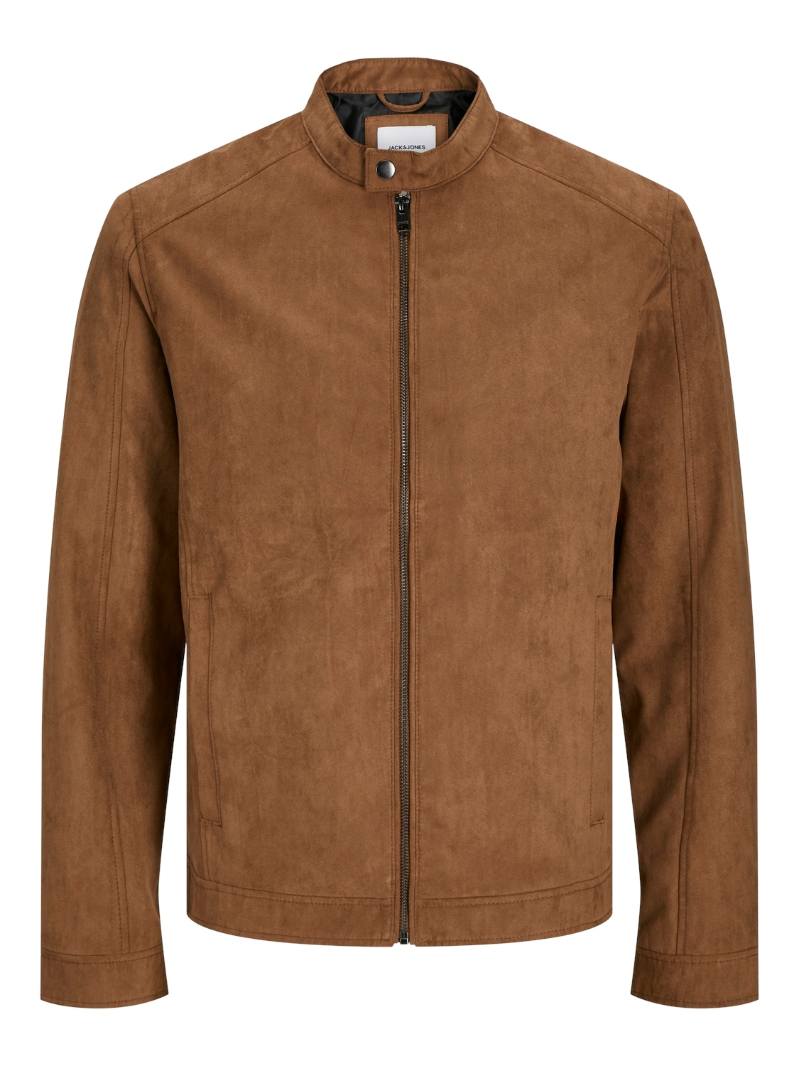 Jack & Jones Lederimitatjacke »JJEDYLAN CLEAN JACKET NOOS«, ohne Kapuze, mit Bandkargen