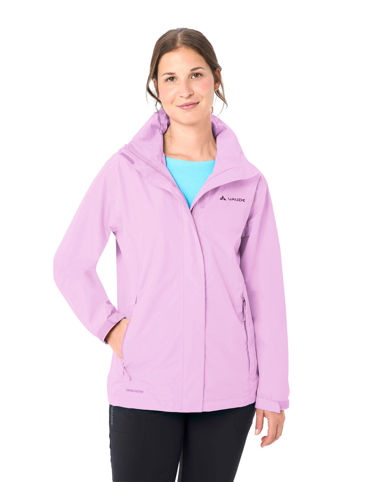 VAUDE Regenjacke »Women's Escape Light Jacket« mit Kapuze für Wandern und Trekking, atmungsaktives Material, wasserdicht