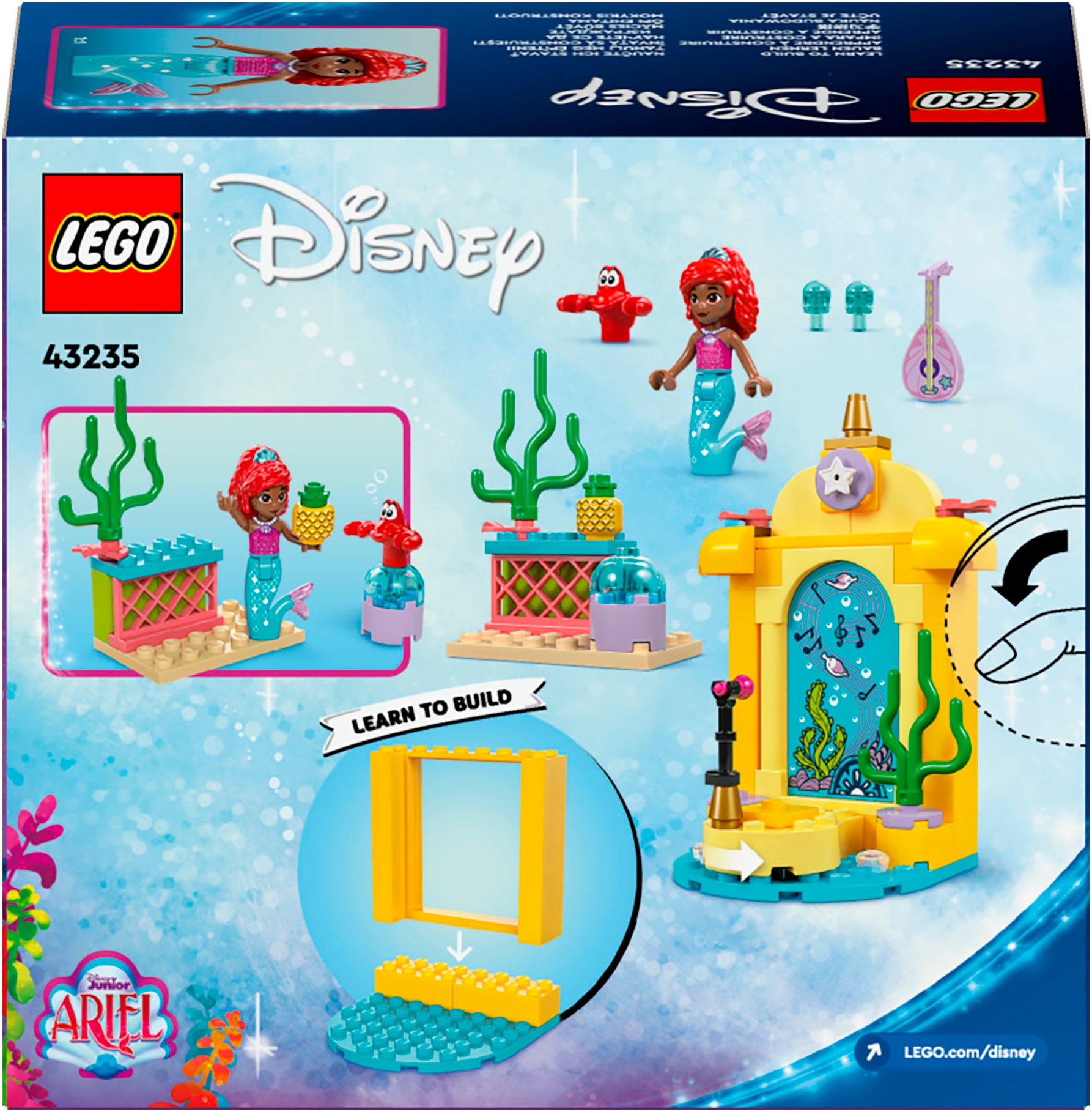 LEGO® Konstruktionsspielsteine »Arielles Musikbühne (43235), LEGO Disney Princess«, (60 St.), Made in Europe