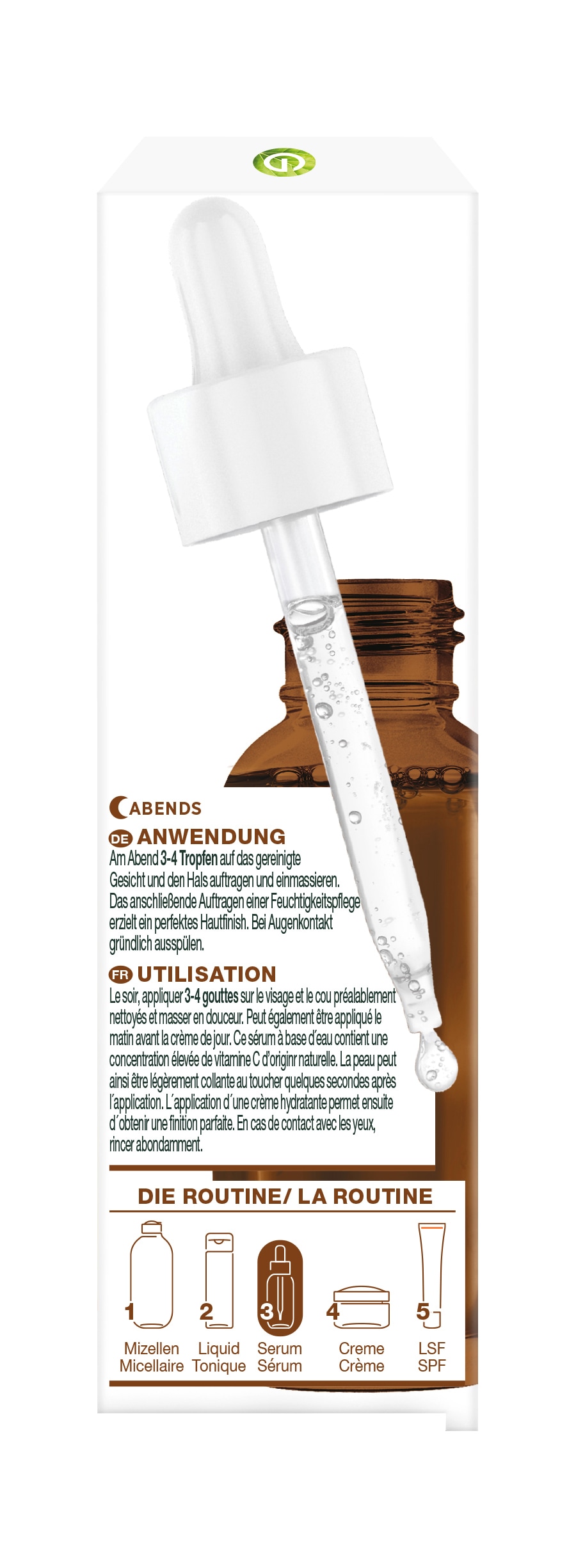 GARNIER Gesichtsserum »VITAMIN C GLOW BOOSTER NACHTSERUM« mit Hyaluronsäure
