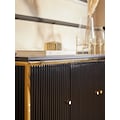 Guido Maria Kretschmer Home&Living Sideboard »Woodly«, modernes Design, mit goldfarbenen Absätzen, viel Stauraum