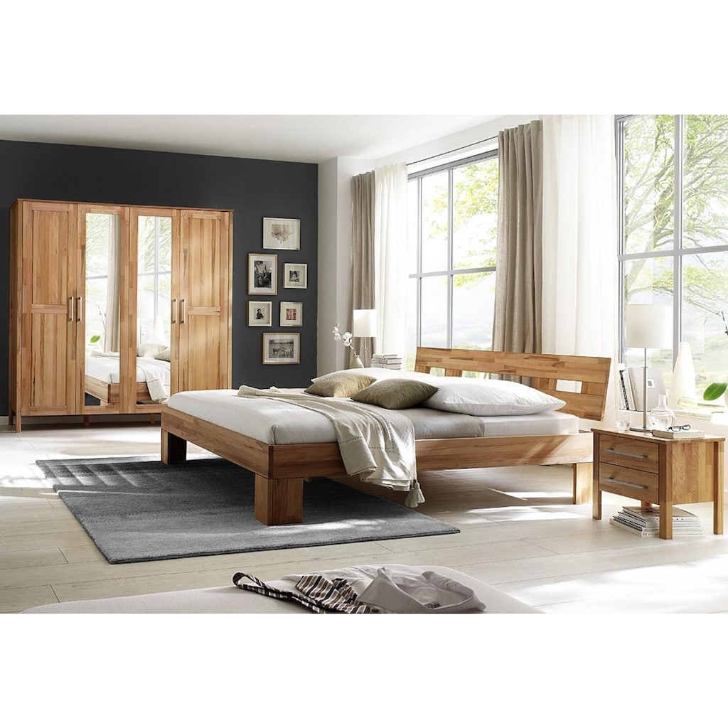 Home affaire Schlafzimmer-Set »Modesty I«, (Set, 4 St.), mit 4-türigem Schrank, wahlweise mit Spiegel