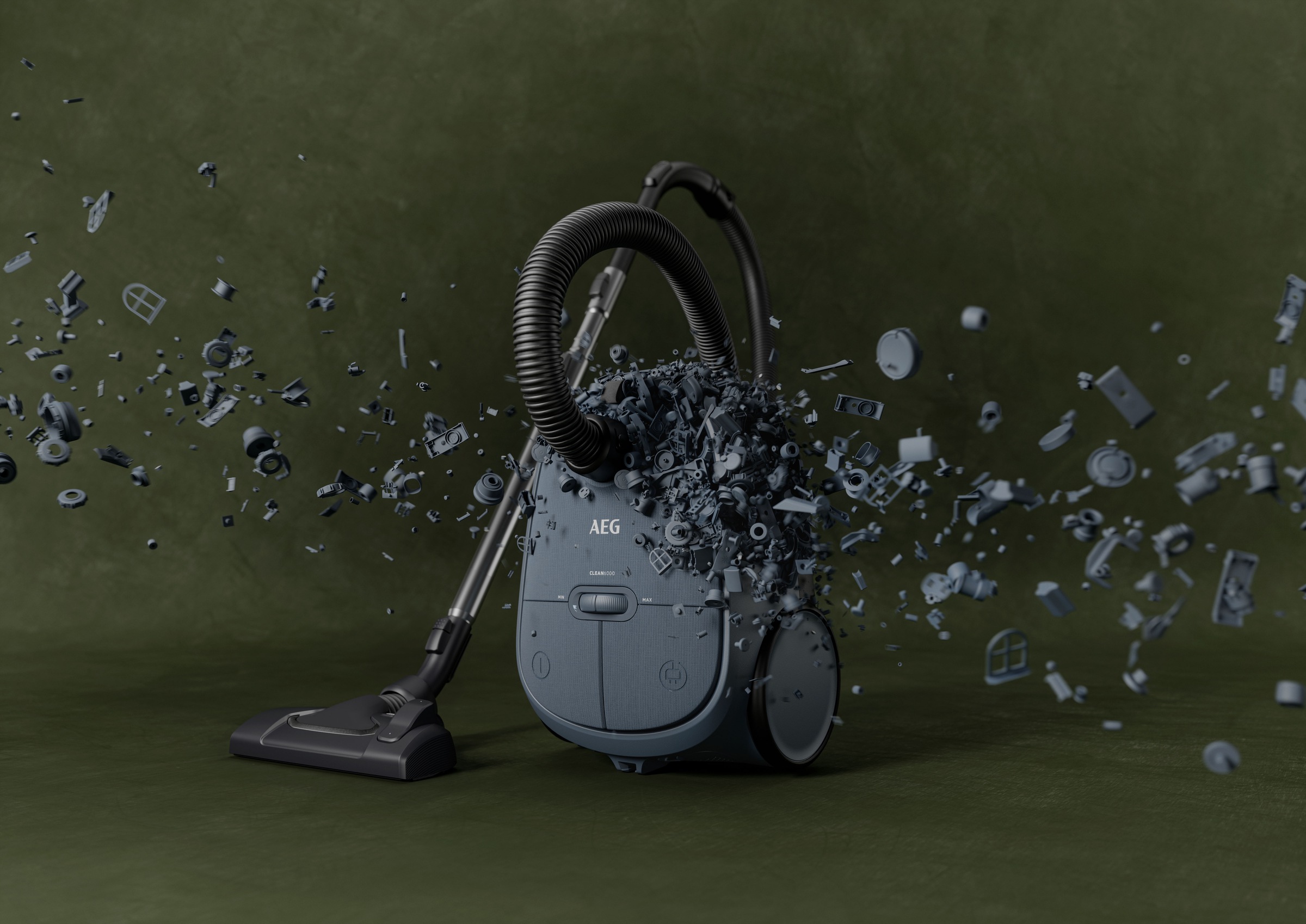 AEG Bodenstaubsauger »CLEAN 6000 (AB61C2DB)«, 850 W, mit Beutel, hohe Saugleistung, inkl. Zusatzdüsen, 50 % Recyclingkunststoff