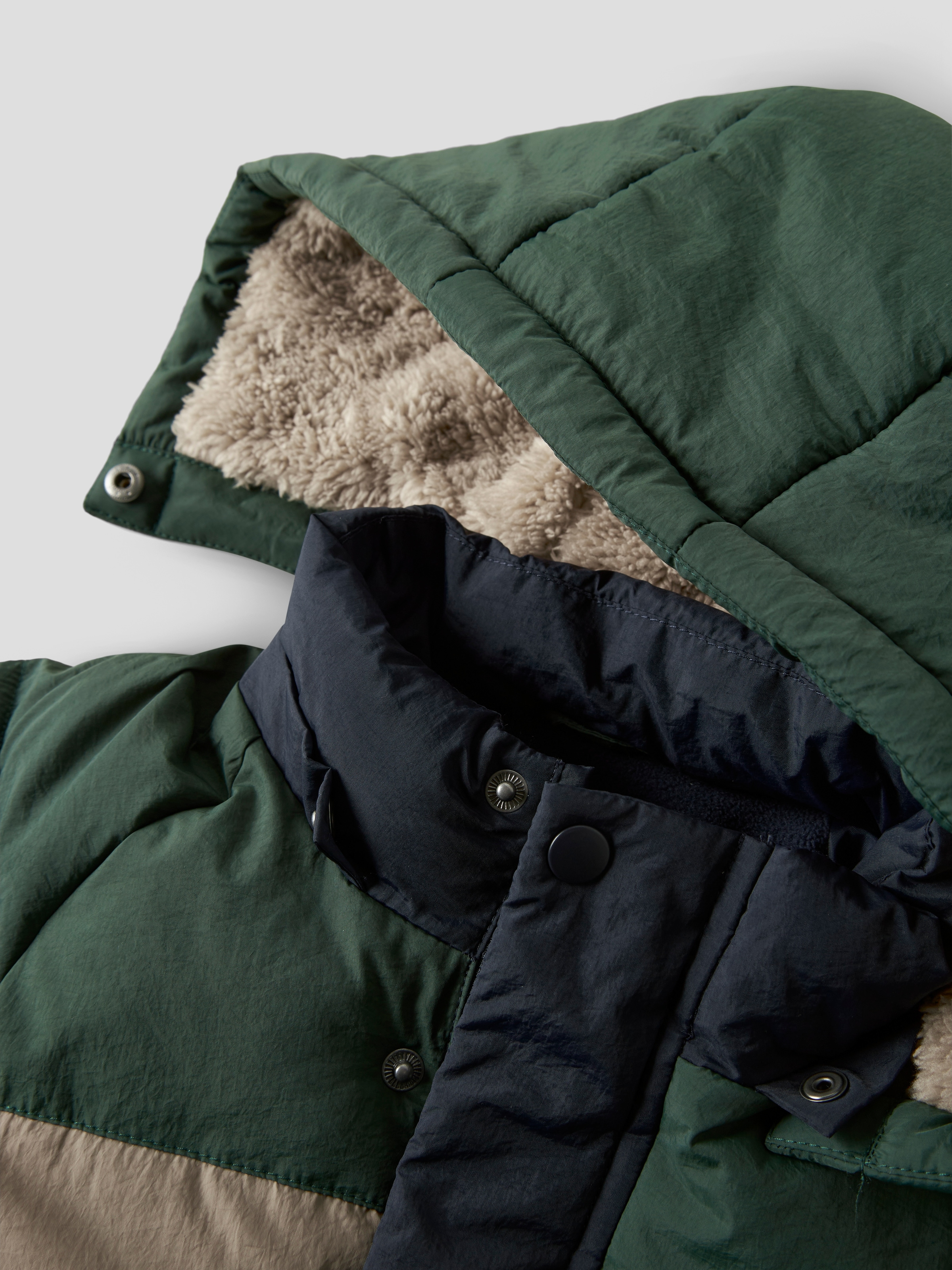 Name It Steppjacke »NMMMELBOURNE PUFFER JACKET BLOCK« mit Kapuze