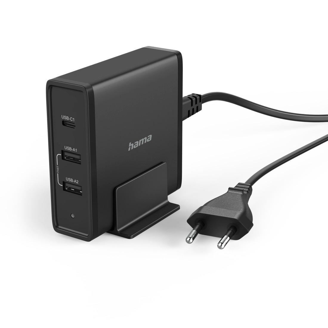 Hama USB-Adapter »USB C Hub, Multiport, 5 Ports, 3x USB A, USB C, HDMI™«, USB-C zu USB Typ A-USB-C-HDMI, 15 cm, Ladegerät mit 3-USB Anschlüssen