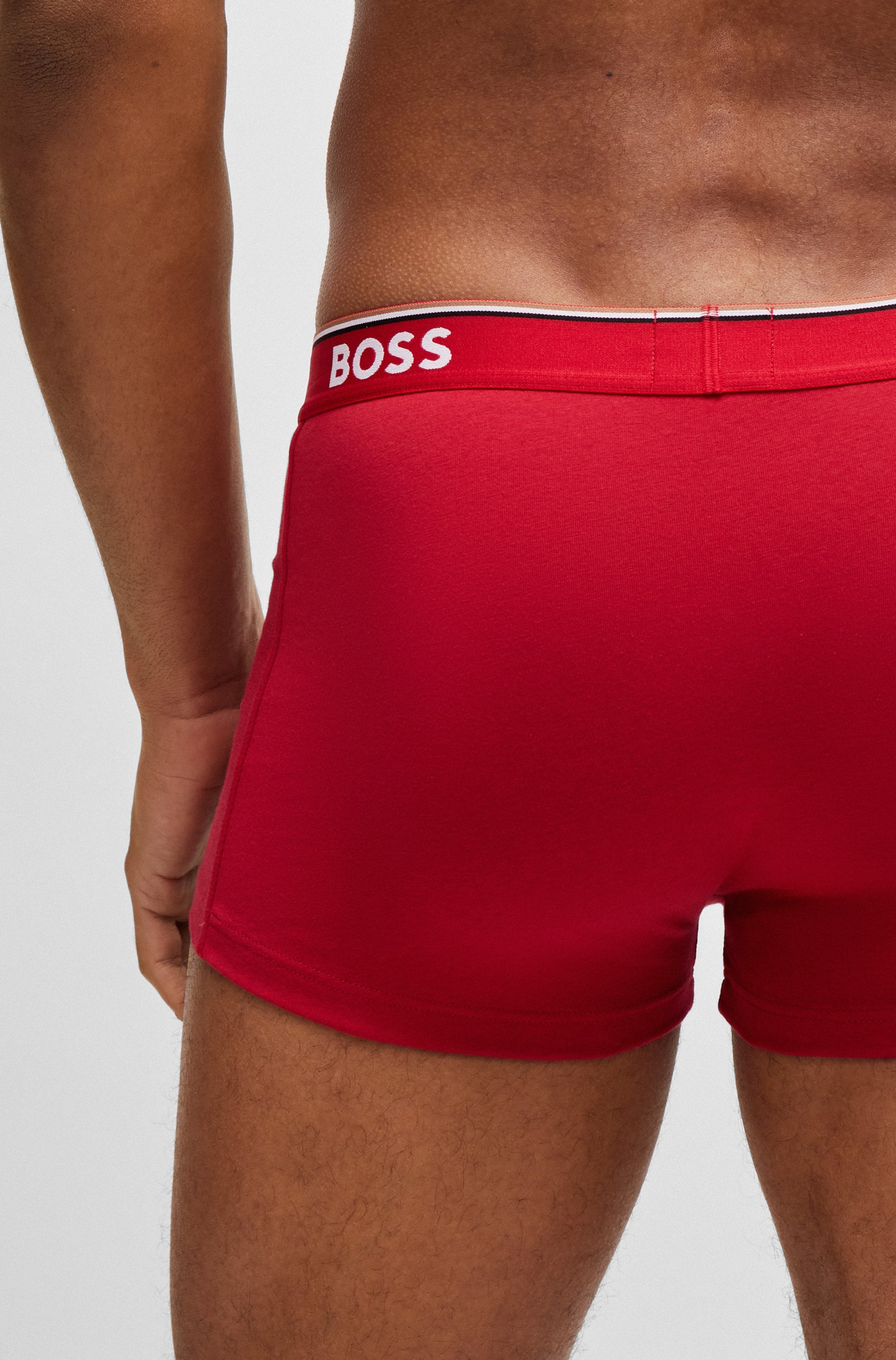 BOSS Boxer »TRUNK 3 PACK«, (3 St.), BOSS Schriftzug auf dem Bund
