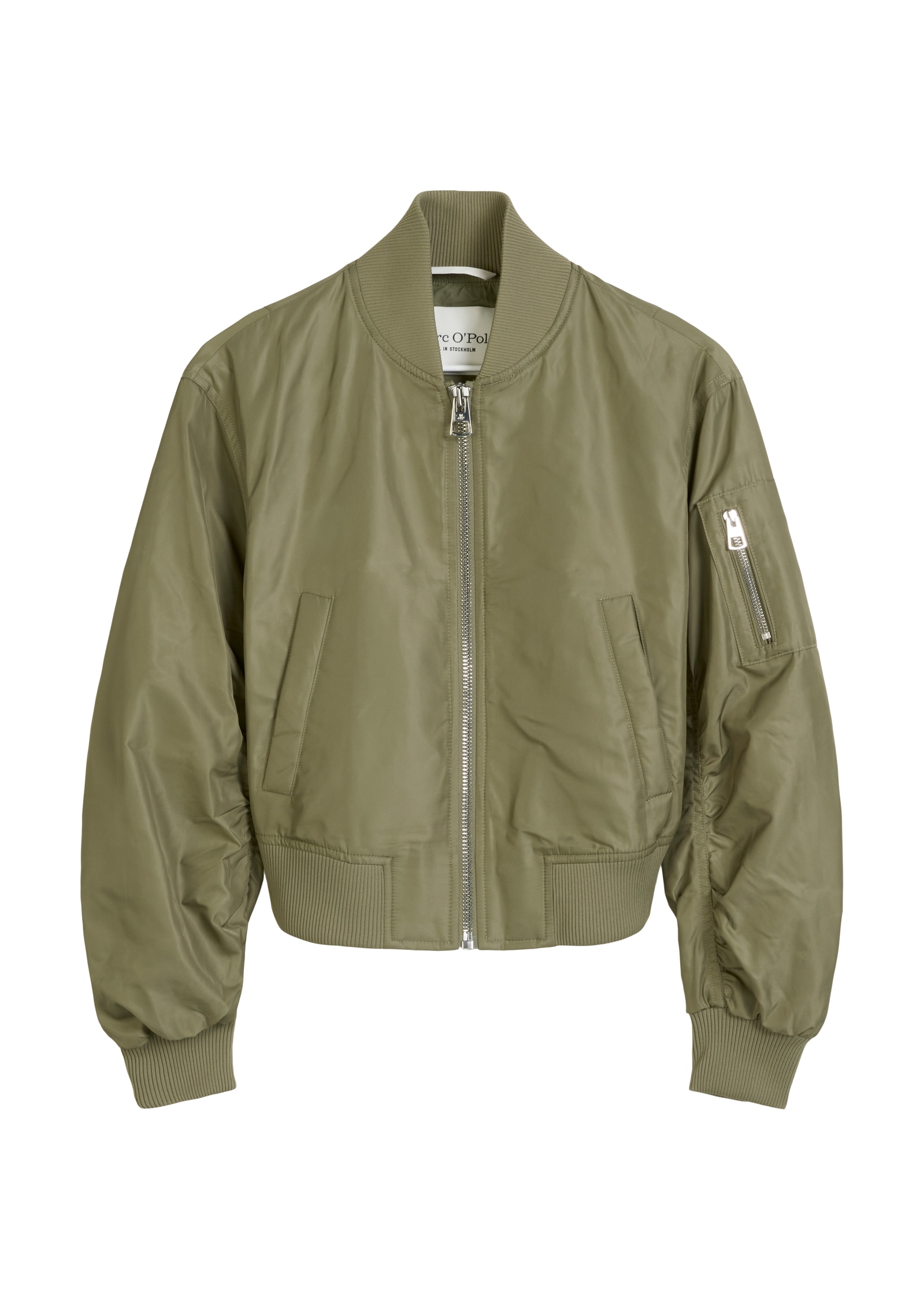 Marc O'Polo Blouson, im Pilotenstil, verkürzte Form, mit mattem Glanz und softem Finish