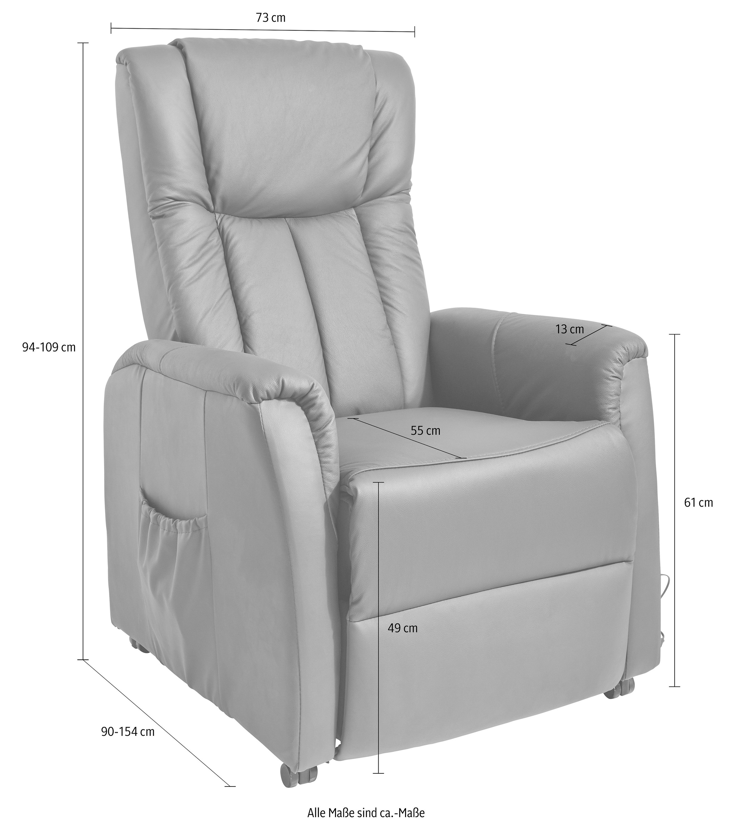 Duo Collection TV-Sessel »Triest mit elektrischer Aufstehhilfe« Relaxfunktion und Taschenfederkern mit Stahlwellenunterfederung