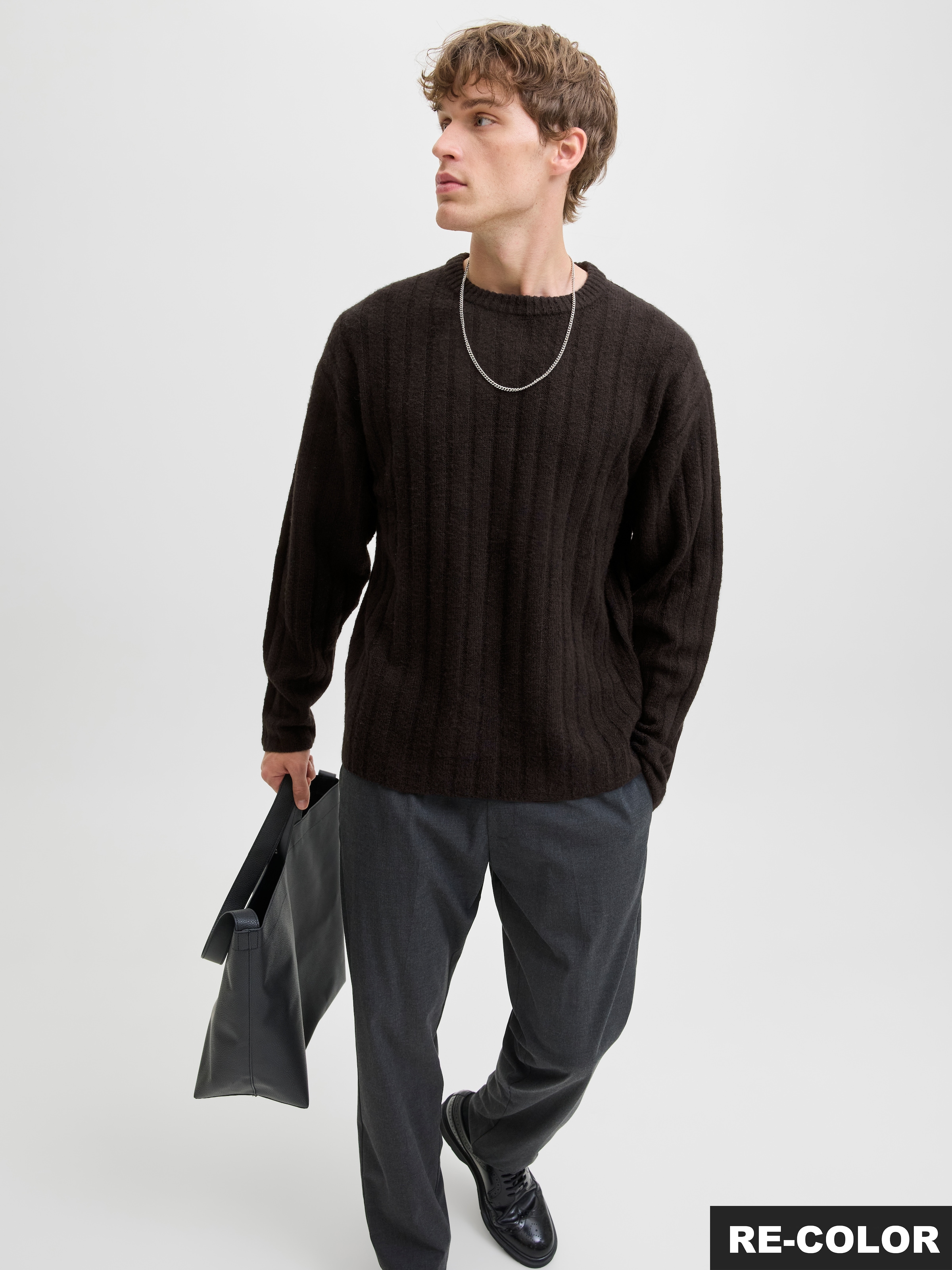 Jack & Jones Strickpullover »JJEBRADLEY CARTER KNIT CREW NECK LN«
