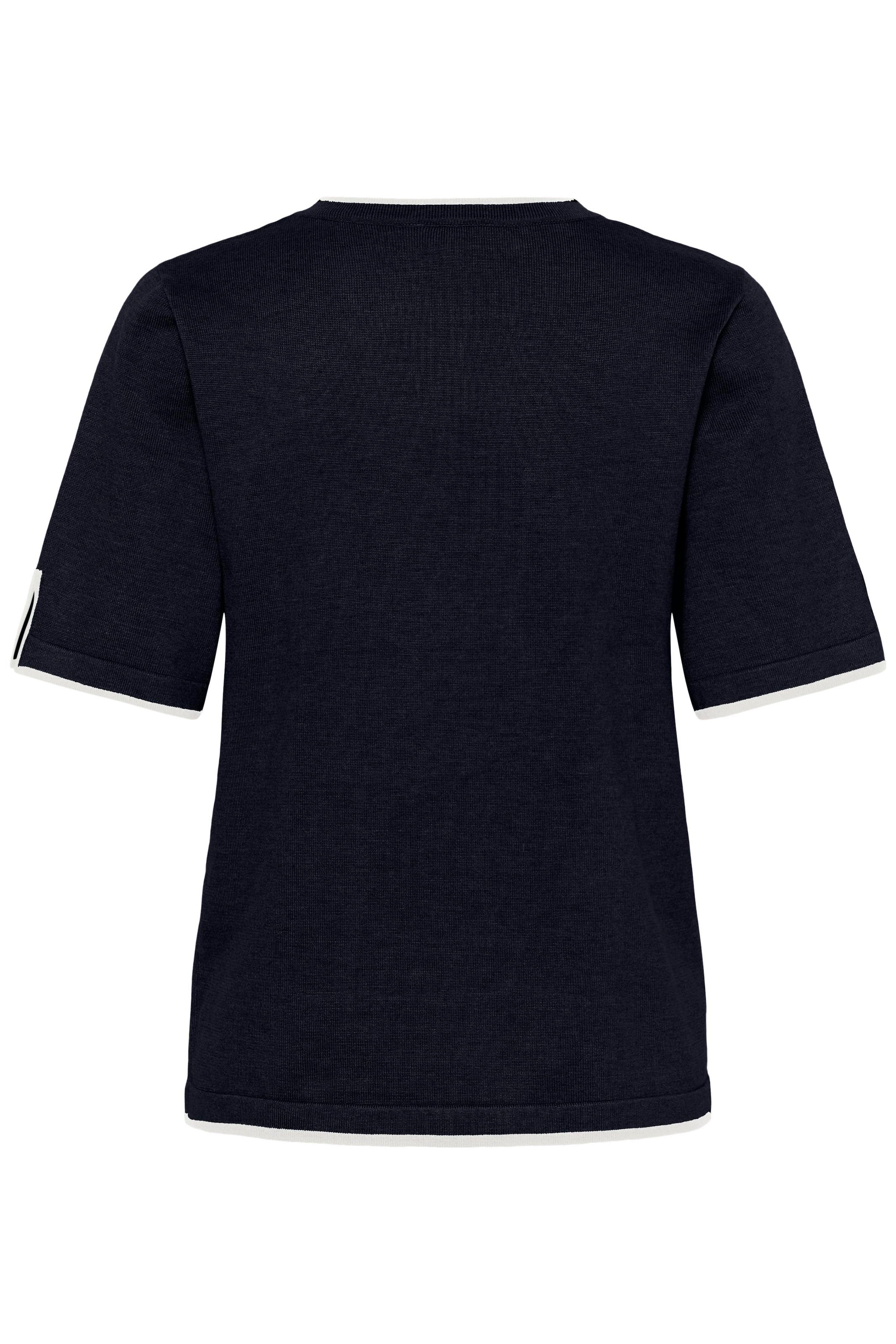Saint Tropez Strickpullover »MilaSZ Contrast Stripe SS Pullover« Viskosemischung, Regular fit