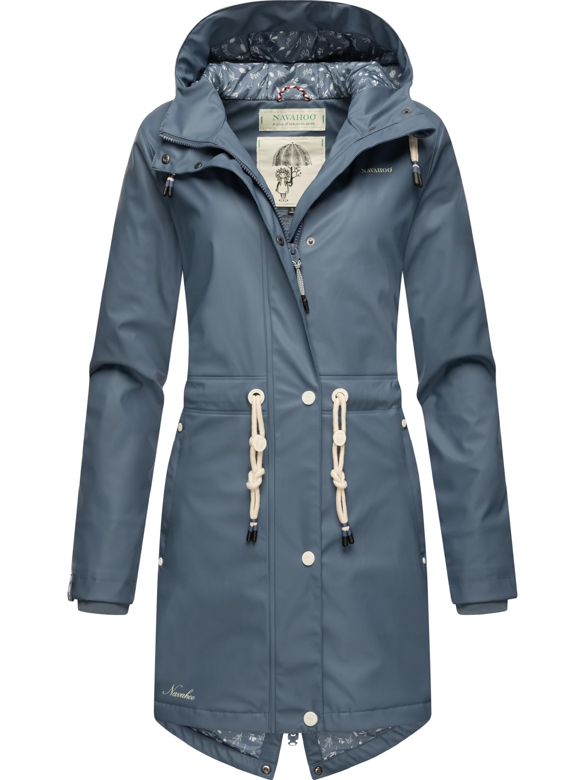 Navahoo Regenjacke »Regenjacke Flower of Ocean«, mit Kapuze, Wasserdichter Damen Outdoor Regenmantel