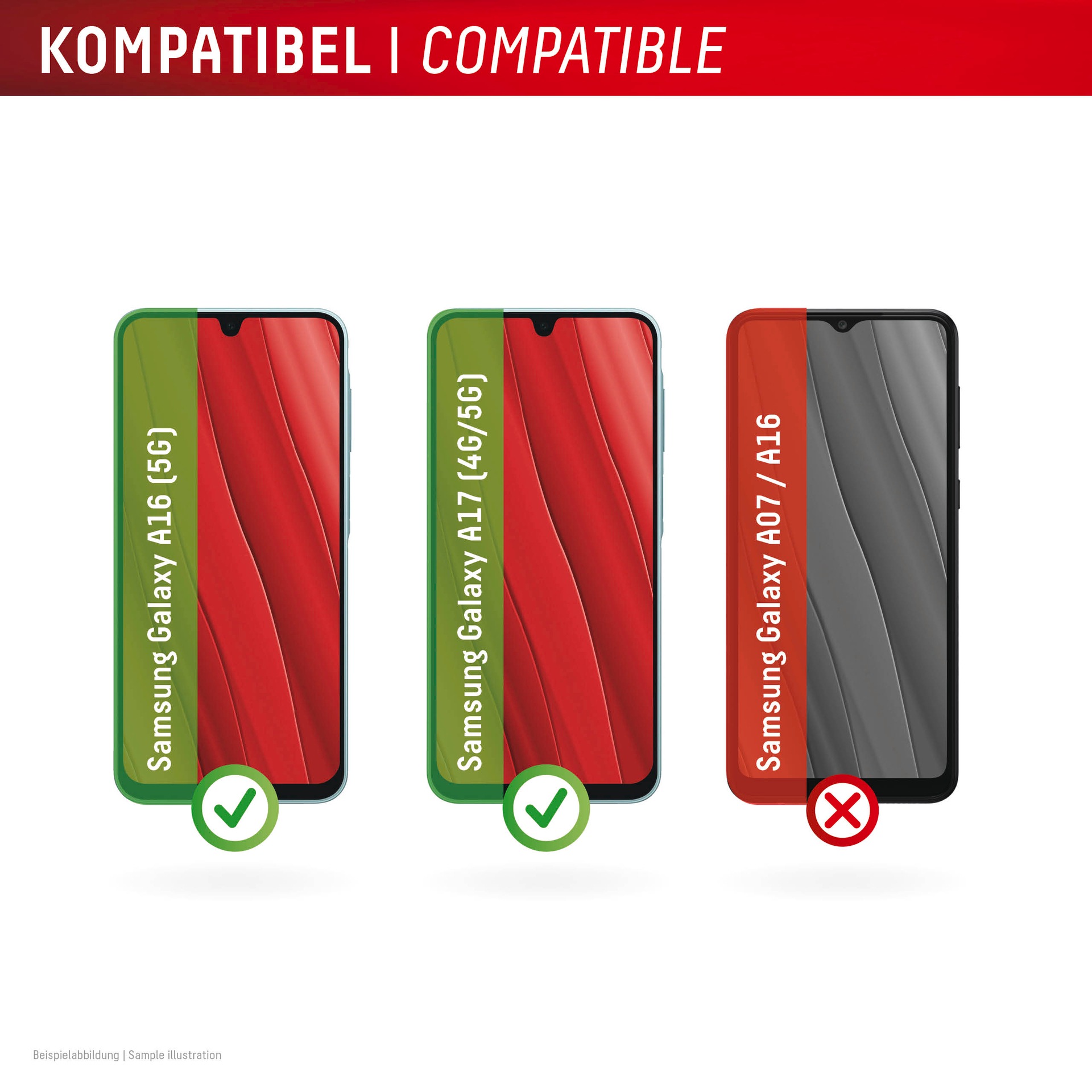 Displex Displayschutzglas »Real Glass Screen Protector« für Samsung Galaxy A16 5G;Samsung Galaxy A17 Displayschutzfolie, Schutzfolie, Bildschirmschutz, kratz- & stoßfest