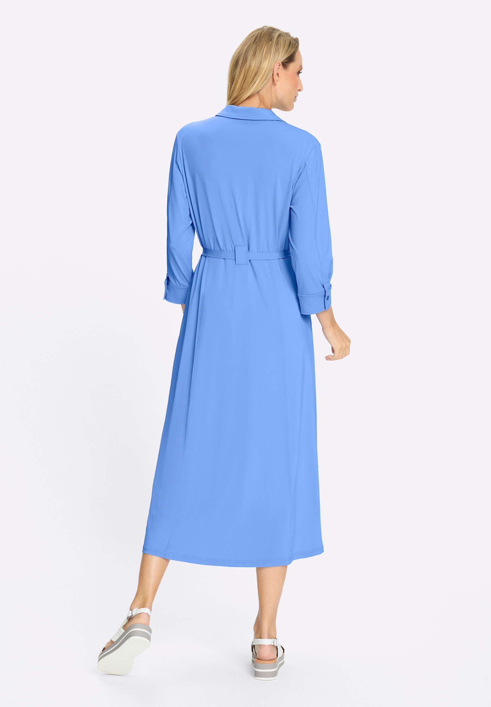 heine Hemdblusenkleid »Jersey-Kleid Jerseykleid inkl. Bindegürtel«