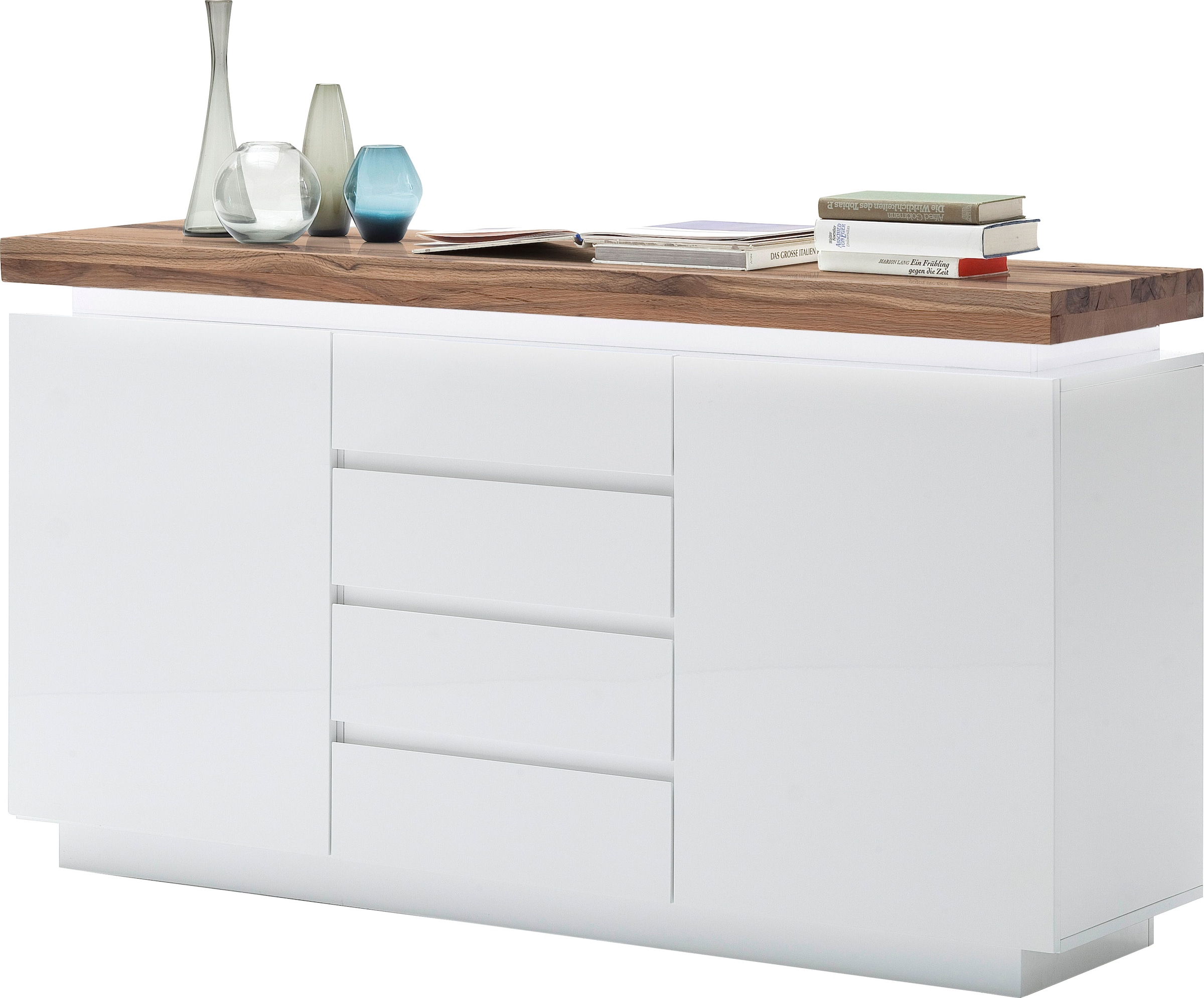 MCA furniture Sideboard »Romina«, mit LED Beleuchtung weiß dimmbar, inkl. Fernbedienung