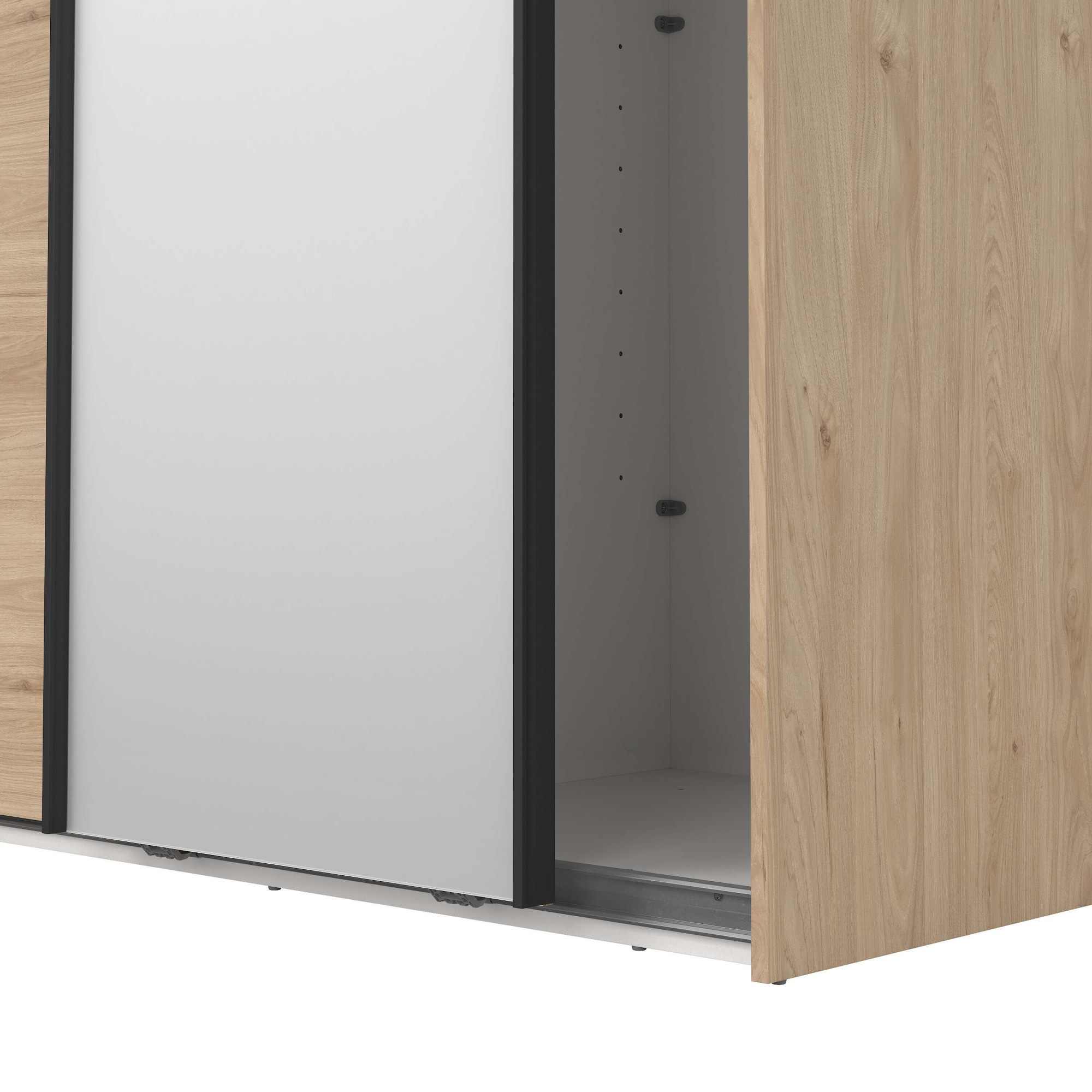Home affaire Schwebetürenschrank »Como, Kleiderschrank, Schlafzimmerschrank« 1 Schwebetür, 1 Spiegelschiebetür, Kleiderstange, Einlegeboden