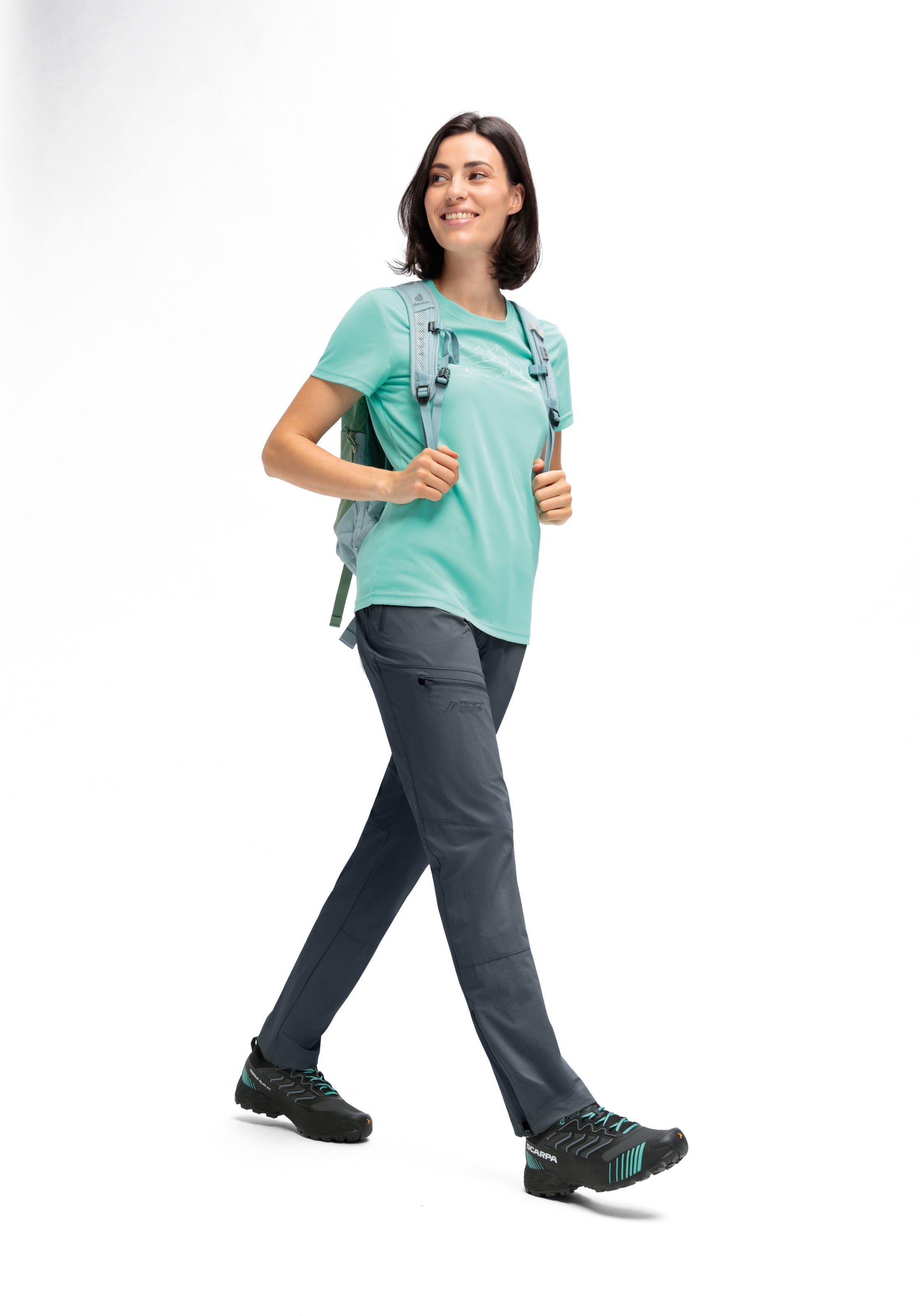 Maier Sports Outdoorhose »Inara slim Vario«, Damen Wanderhose, Funktionshose mit Variobund und 4 Taschen, Slim Fit