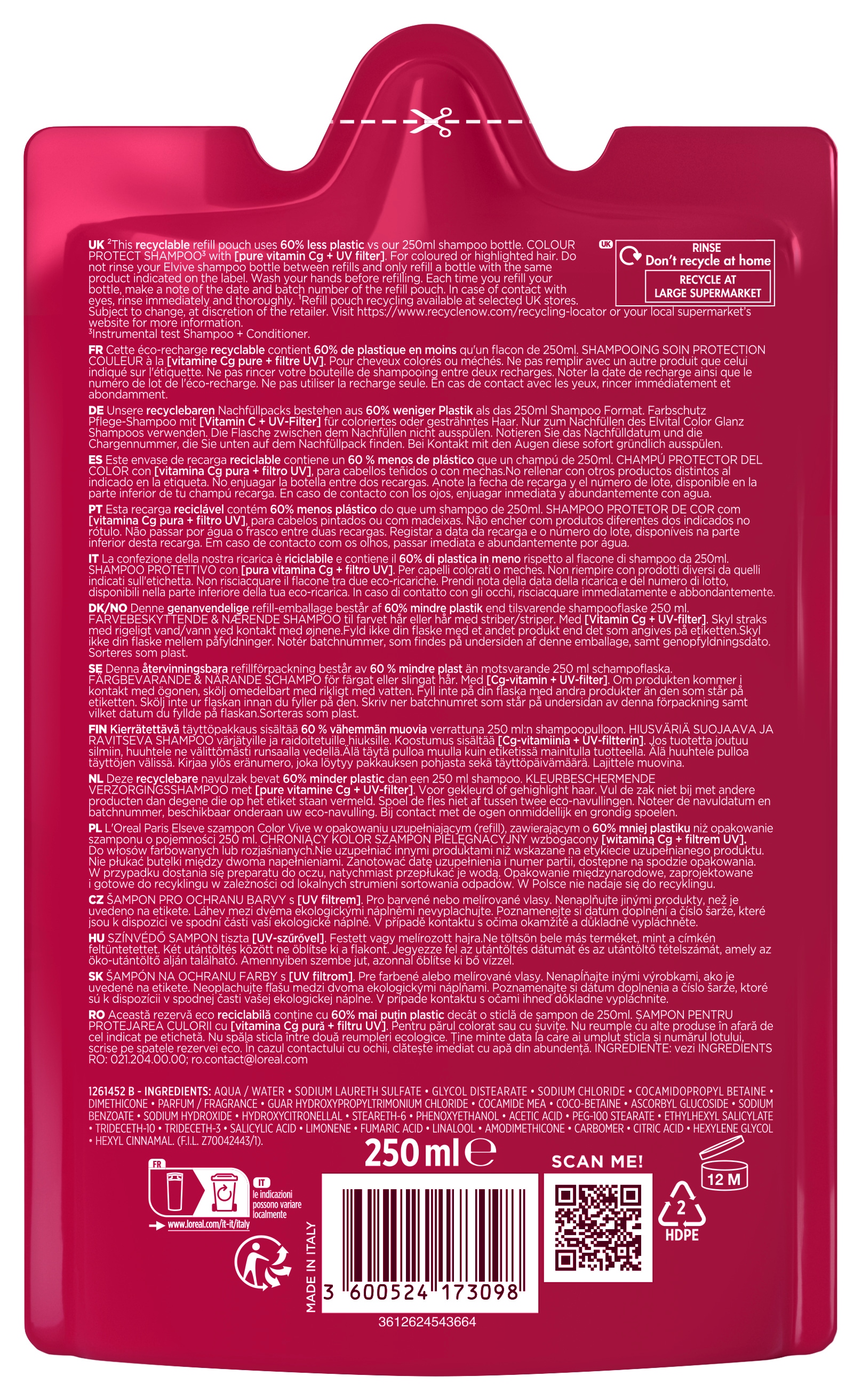 L'ORÉAL PARIS Haarshampoo »ELVITAL COLOR GLANZ PFLEGESHAMPOO NP«