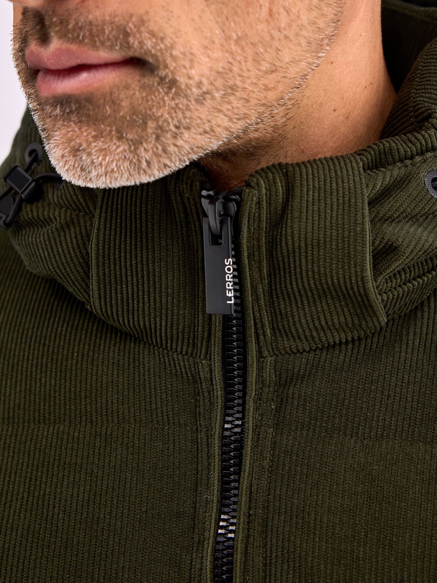 LERROS Winterjacke »LERROS Herren Steppjacke in funktionaler Cord-Optik« mit Kapuze Wasser- und windabweisend, atmungsaktiv