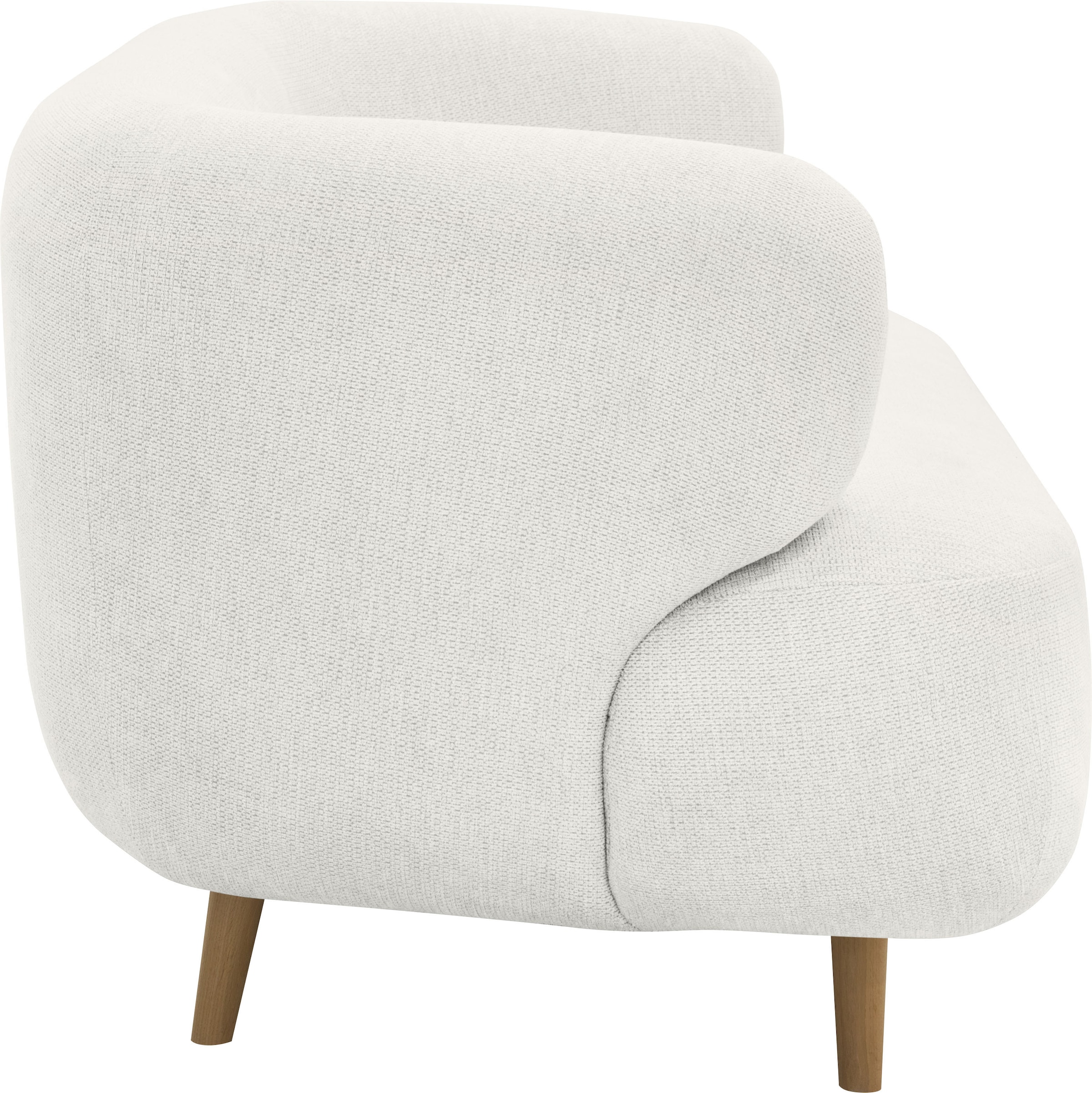 Home affaire 2-Sitzer »Tistam Runde Form,« perfektes Einzelstück, organische Form, Füße aus massivem Holze