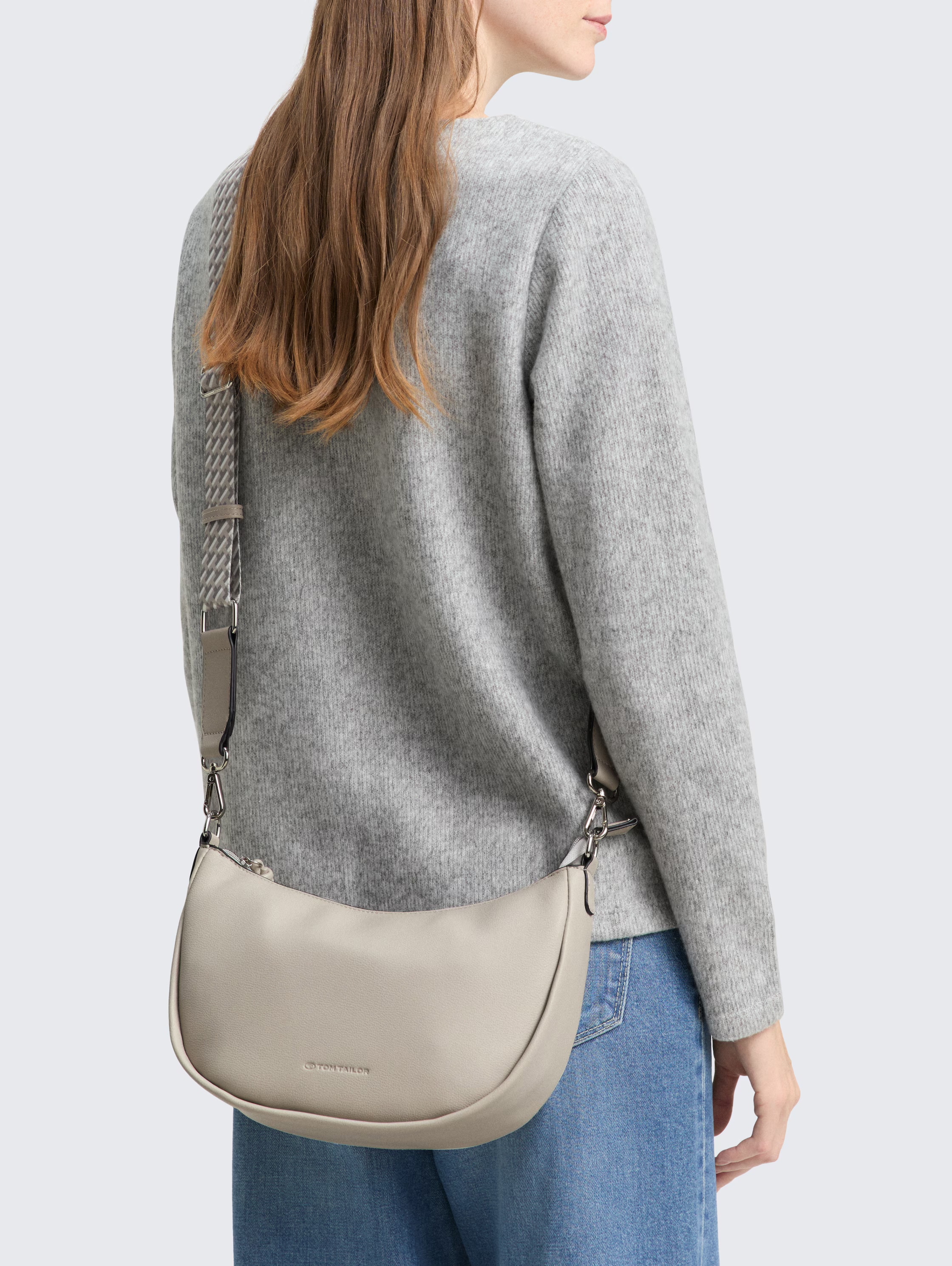 TOM TAILOR Handtasche »Tatiana« fein gewebter dreifarbiger Gurtband mit harmonischem „T“´Logodruck