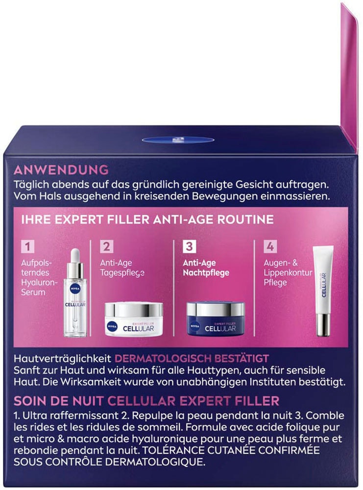 Nivea Nachtcreme »CELLULAR Expert Filler Nachtpflege«