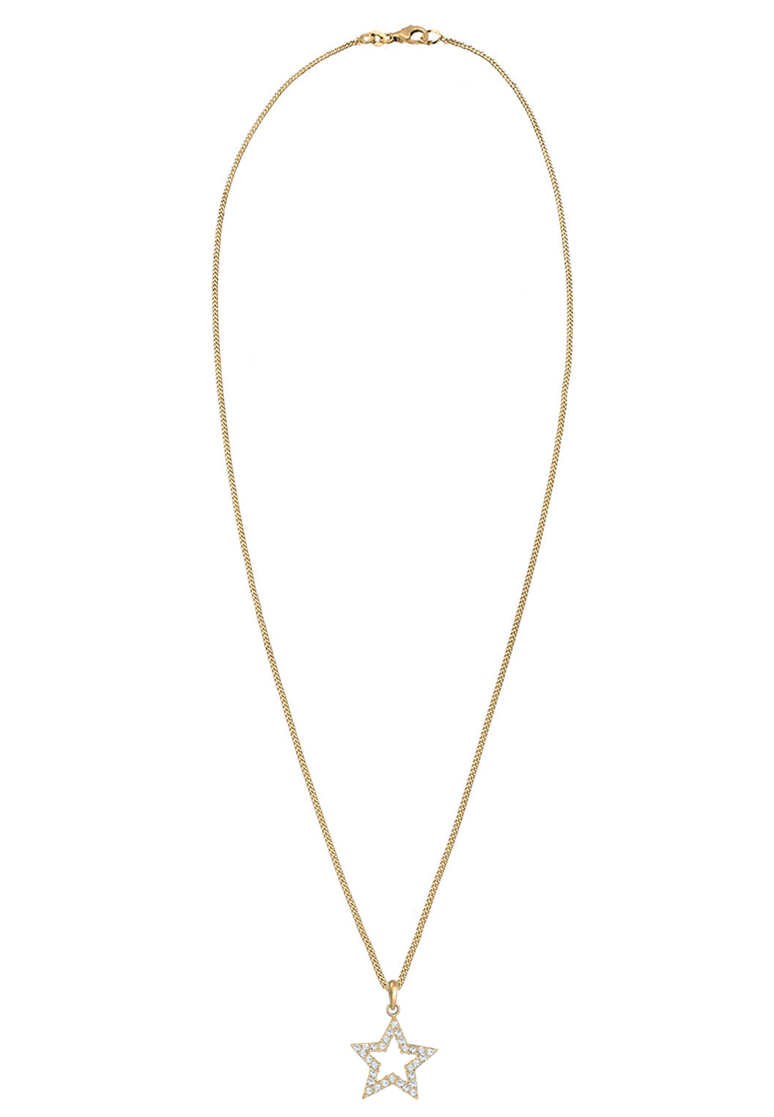 Elli Silberkette »Halskette Stern Astro Kristalle 925 Silber«