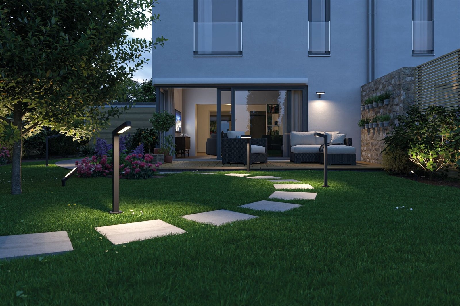 Paulmann LED Gartenstrahler »Plug & Shine Ito IP65 3000K 6W Anthrazit«, 1 flammig, Einzelspot Horizontale Ausrichtung