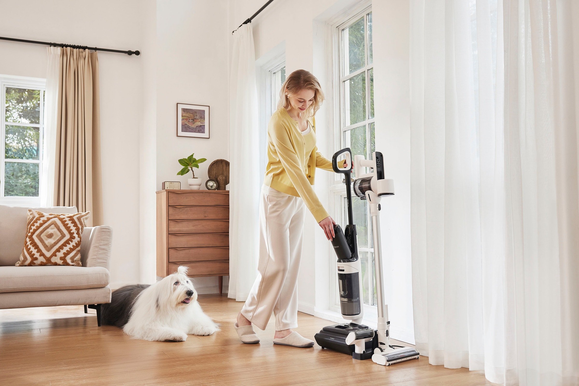 Tineco Nass-Trocken-Sauger »Floor One Switch S6 Stretch Plus mit 85°Grad Heißluft-Trocknung«, für Tierhaare & Allergiker, Selbstreinigung, Teppich & Hartboden
