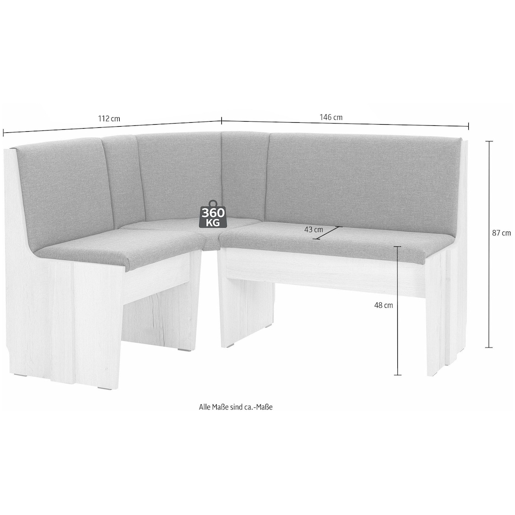 INOSIGN Eckbankgruppe »Hanau 2«, (Set, 4 tlg.)