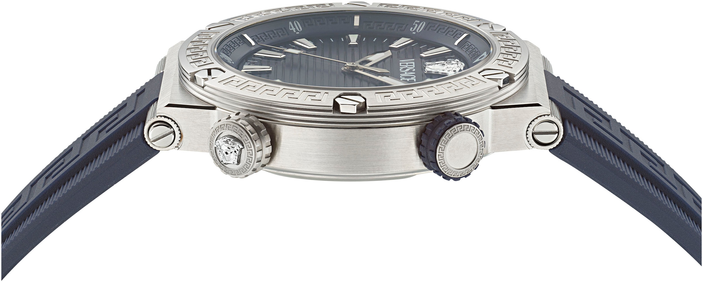 Versace Chronograph »GRECA LOGO DIVER«, Quarzuhr, Armbanduhr, Herrenuhr, Datum, Stoppfunktion, Swiss Made