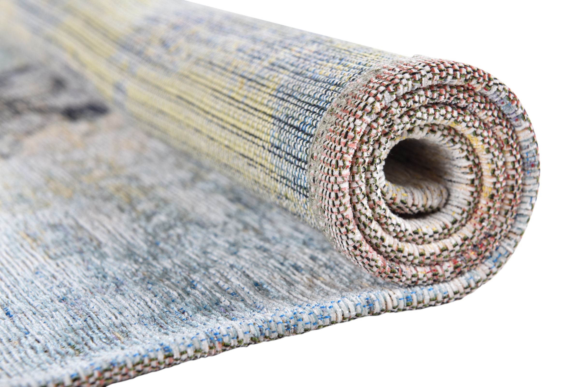 Gino Falcone Teppich »Cosima-108« rechteckig 3 mm Höhe flachgeweber Jaquard-Teppich, mit Chenillegarn, modernes Blumen Design