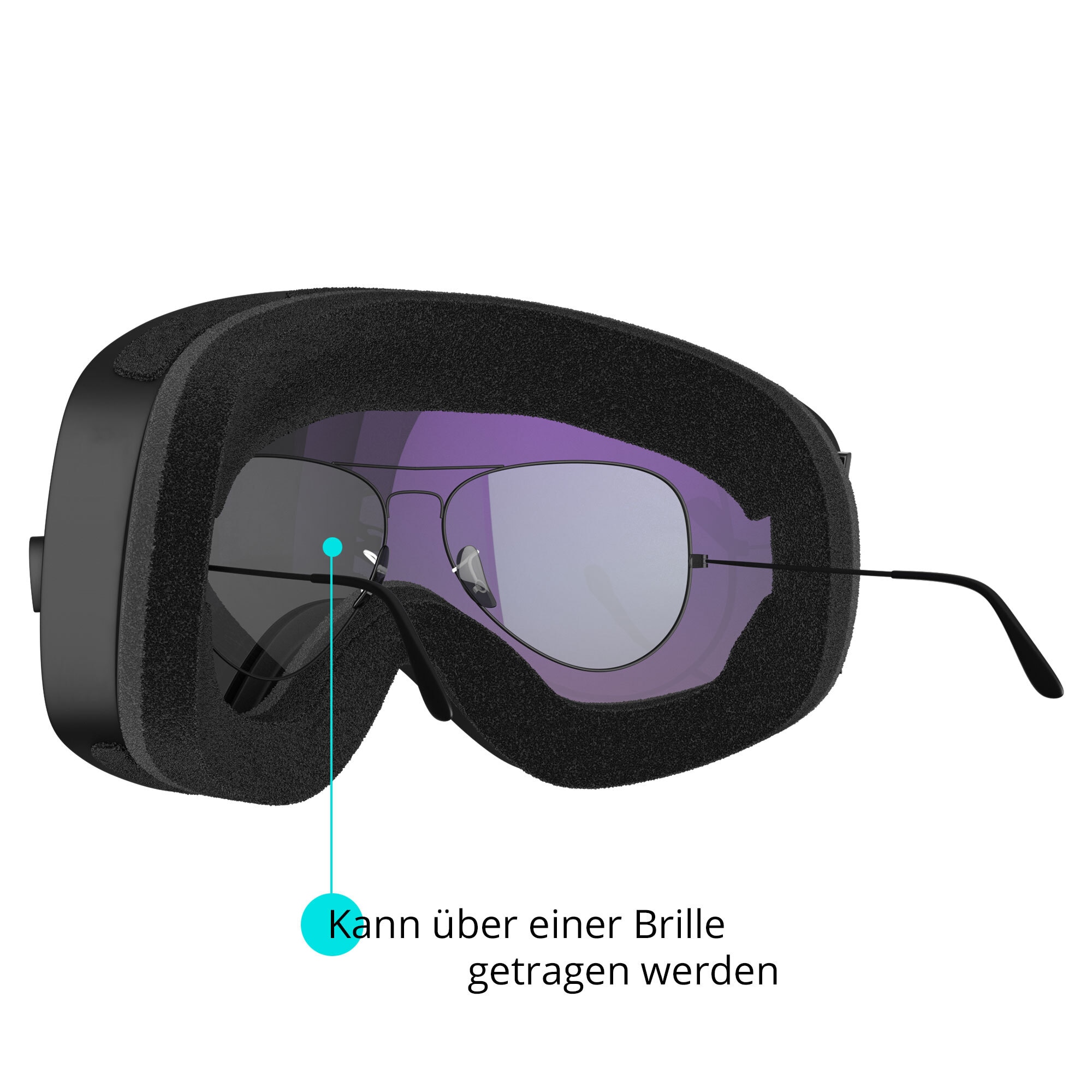 YEAZ Snowboardbrille »Ski- Snowboardbrille schwarz RISE«