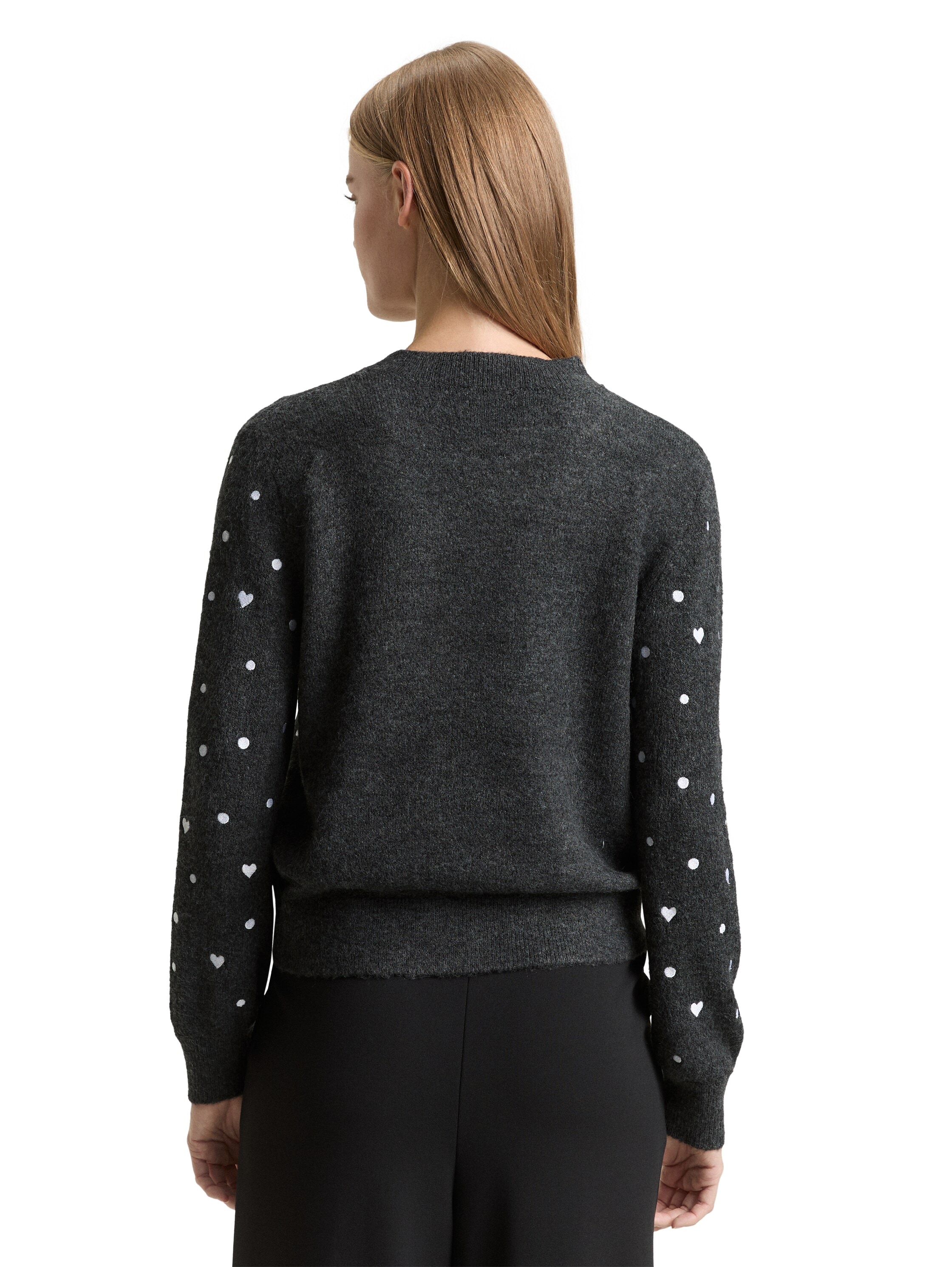 TOM TAILOR Denim Strickpullover mit Stickereien