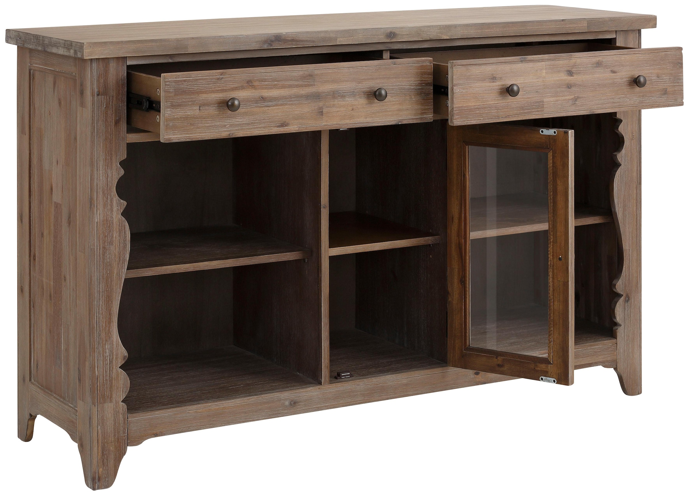 Home affaire Sideboard »Magnolia«, Kommode im rustikalem Flair, aus massivem Akazienholz