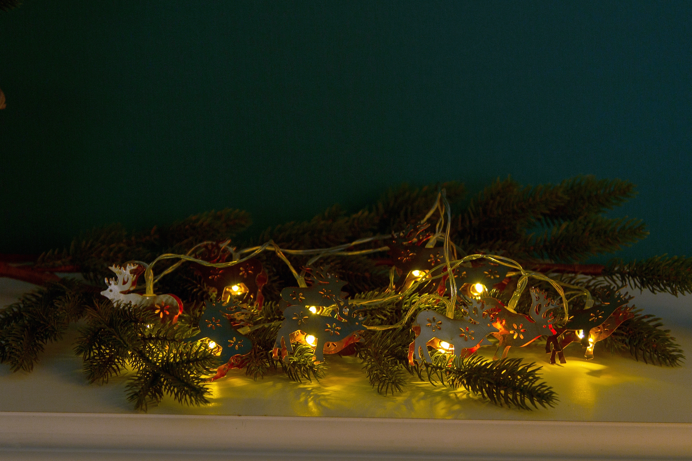 Myflair Möbel & Accessoires LED-Lichterkette auf LEDs, ca. mit kaufen mit Rentieren, »Weihnachtsdeko«, 10 Länge Rechnung cm 150