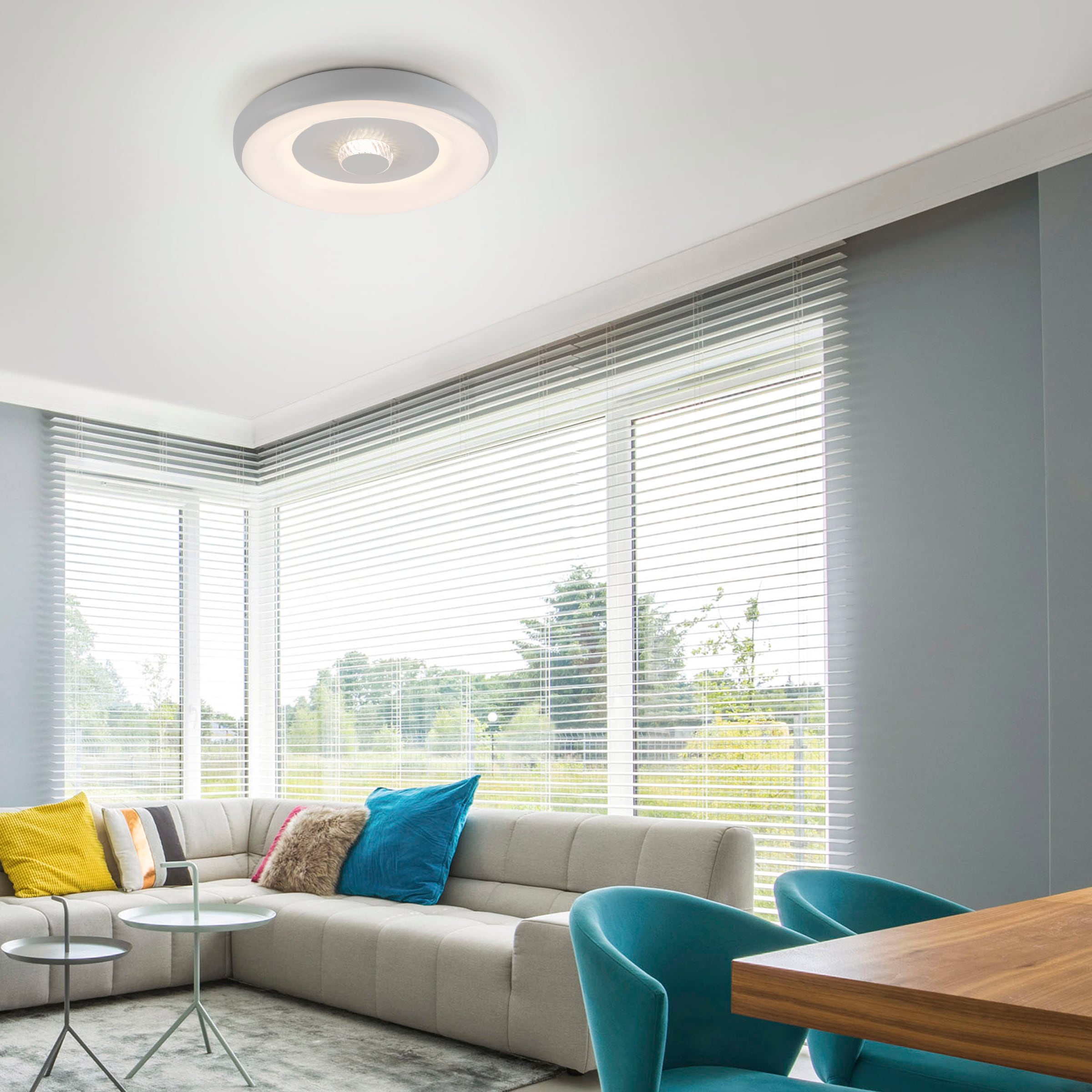 JUST LIGHT Deckenleuchte »Ls-VERTIGO« LED-Board 1 Stk. Warmweiß LED, RGB+tunable white, Fernbedienung, Infrarot inkl., Smarthome fähig