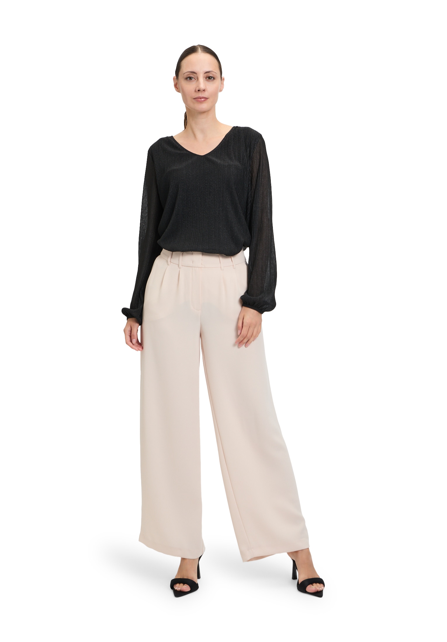 Betty&Co Langarmshirt »Blusenshirt mit Lurexfaden«