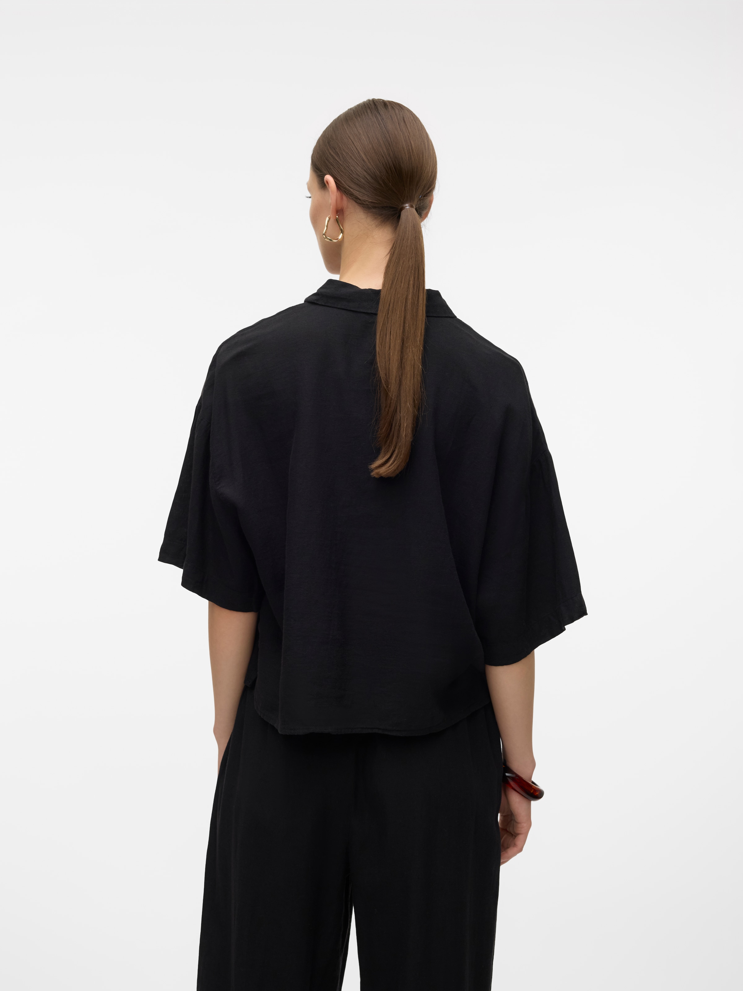 Vero Moda Hemdbluse »VMLINN LINEN 2/4 SHORT SHIRT WVN NOOS«