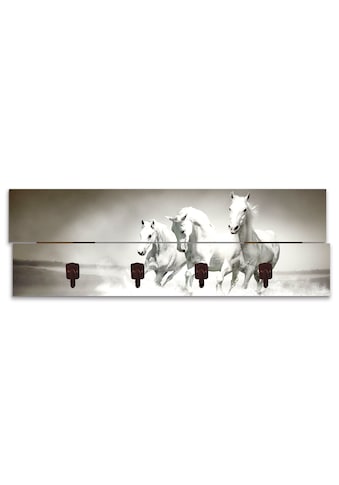 Artland Garderobenpaneel »Herde von weißen Pferden«, platzsparende Wandgarderobe aus... kaufen
