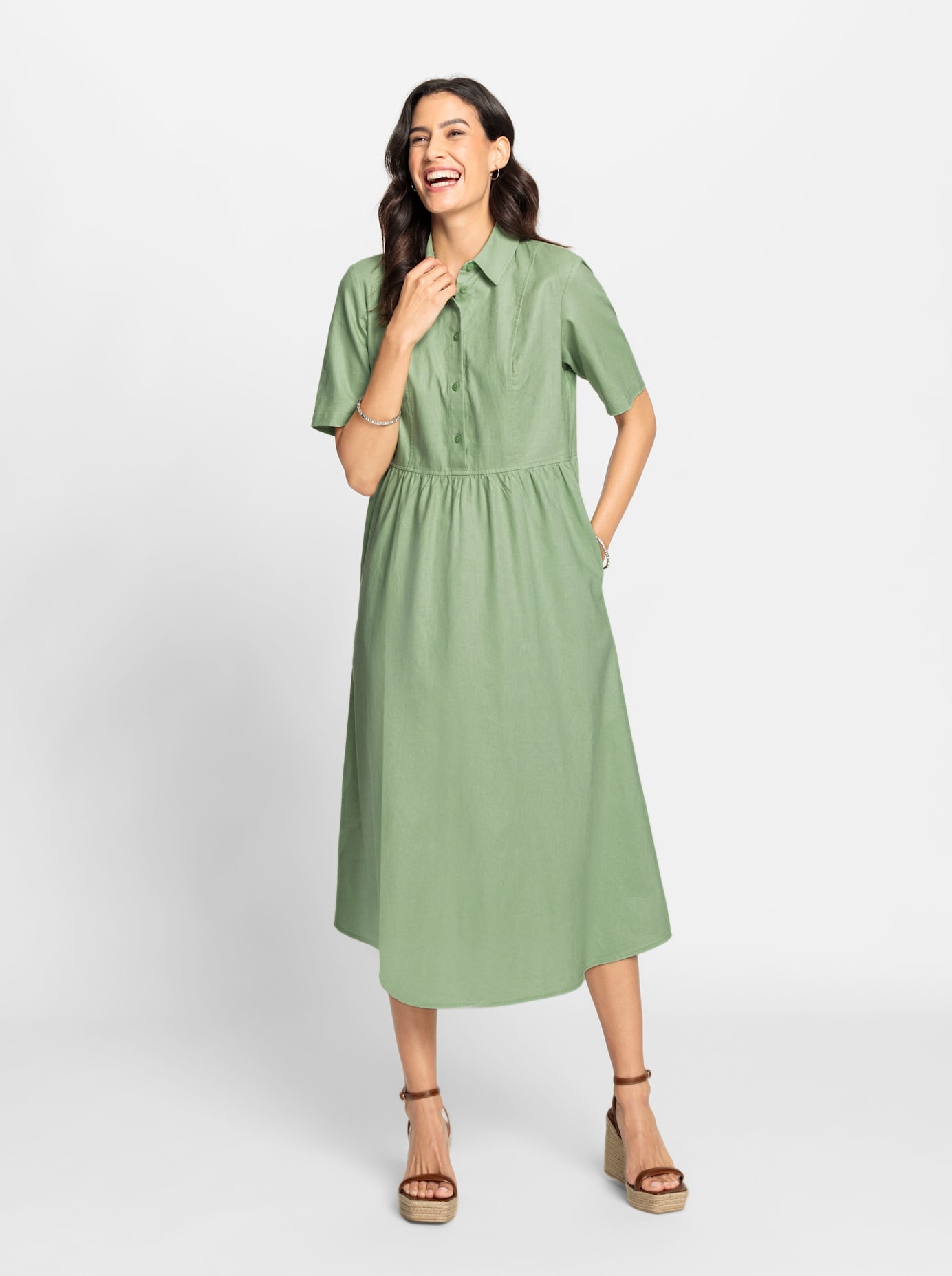 Inspirationen Hemdblusenkleid »Kleid«