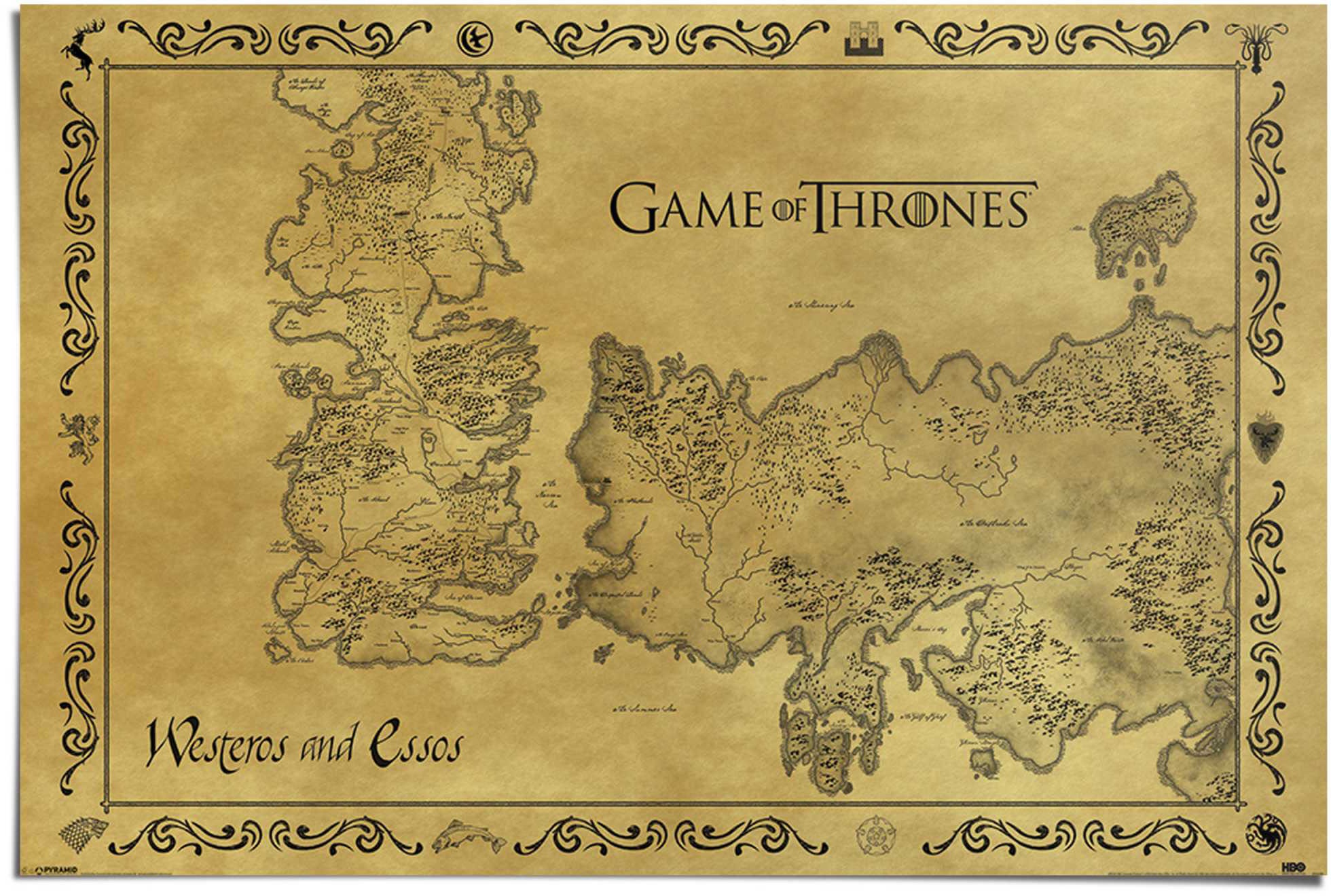»Game Thrones St.) Reinders! of Karte«, Poster (1 kaufen Raten auf