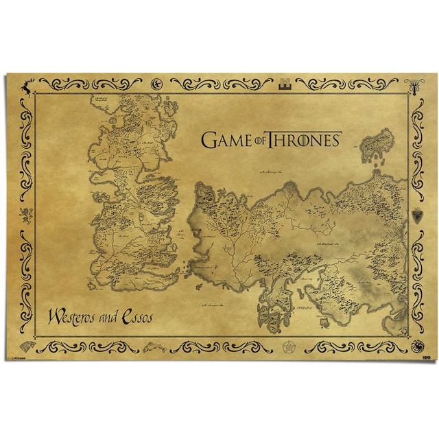 Reinders! Poster »Game of Thrones Karte«, (1 St.) auf Raten kaufen