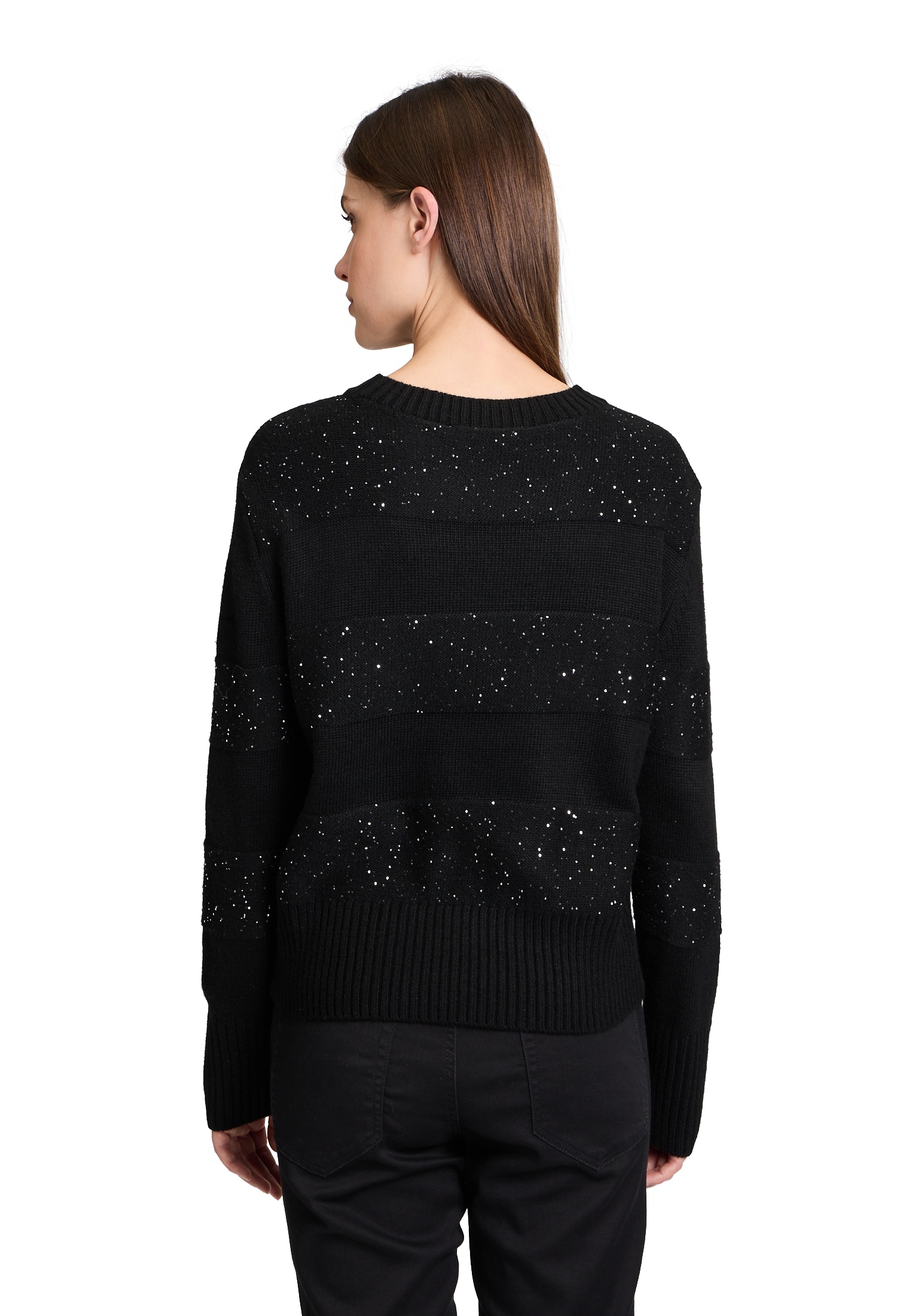 Betty&Co Strickpullover »Strickpullover mit Pailletten«