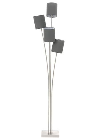 Stehlampe »Rivera«, 4 flammig-flammig, Stehleuchte mit Stoff Schirmen, verstellbar
