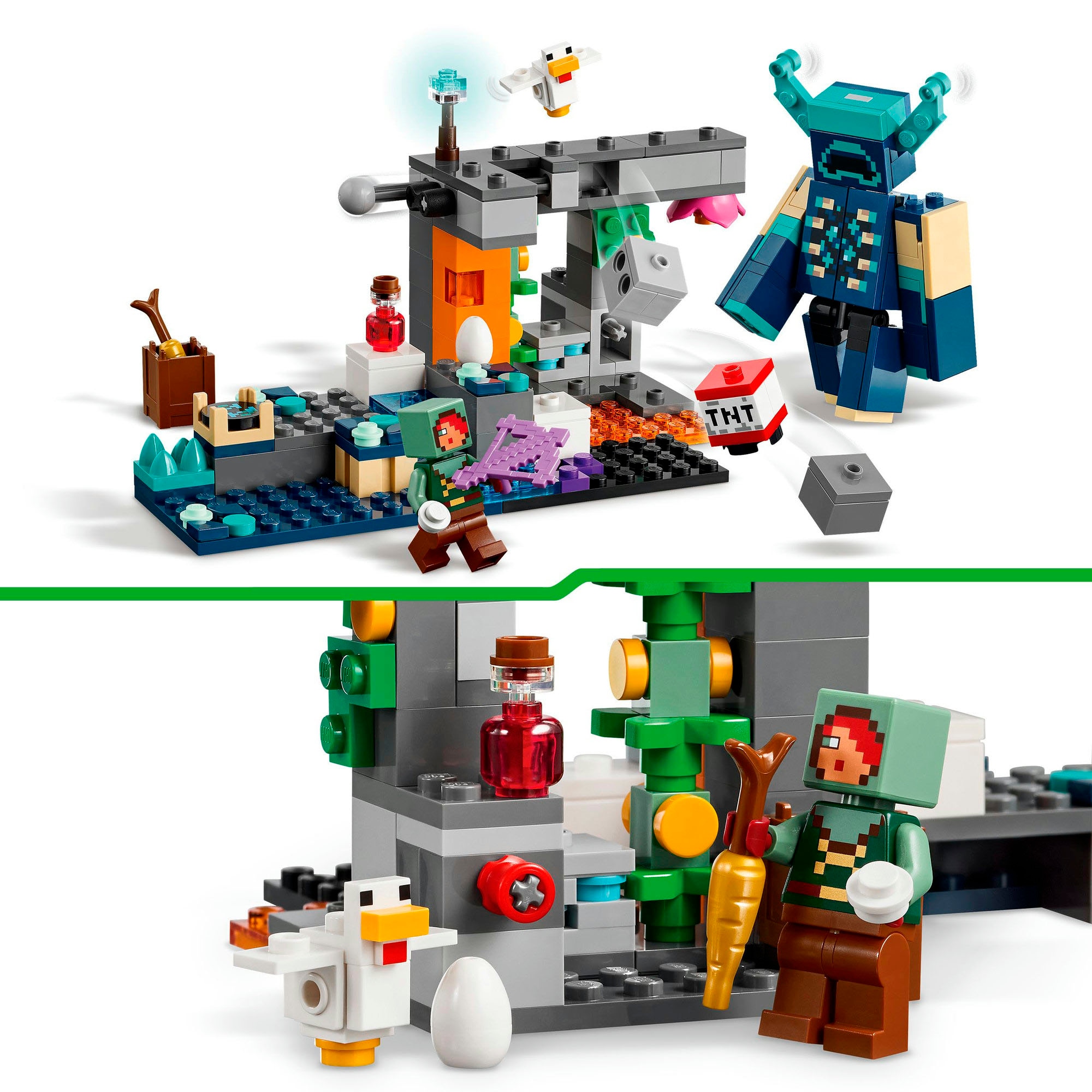 LEGO® Konstruktionsspielsteine »Begegnung mit dem Wächter (21274), LEGO Minecraft«, (238 St.), Made in Europe