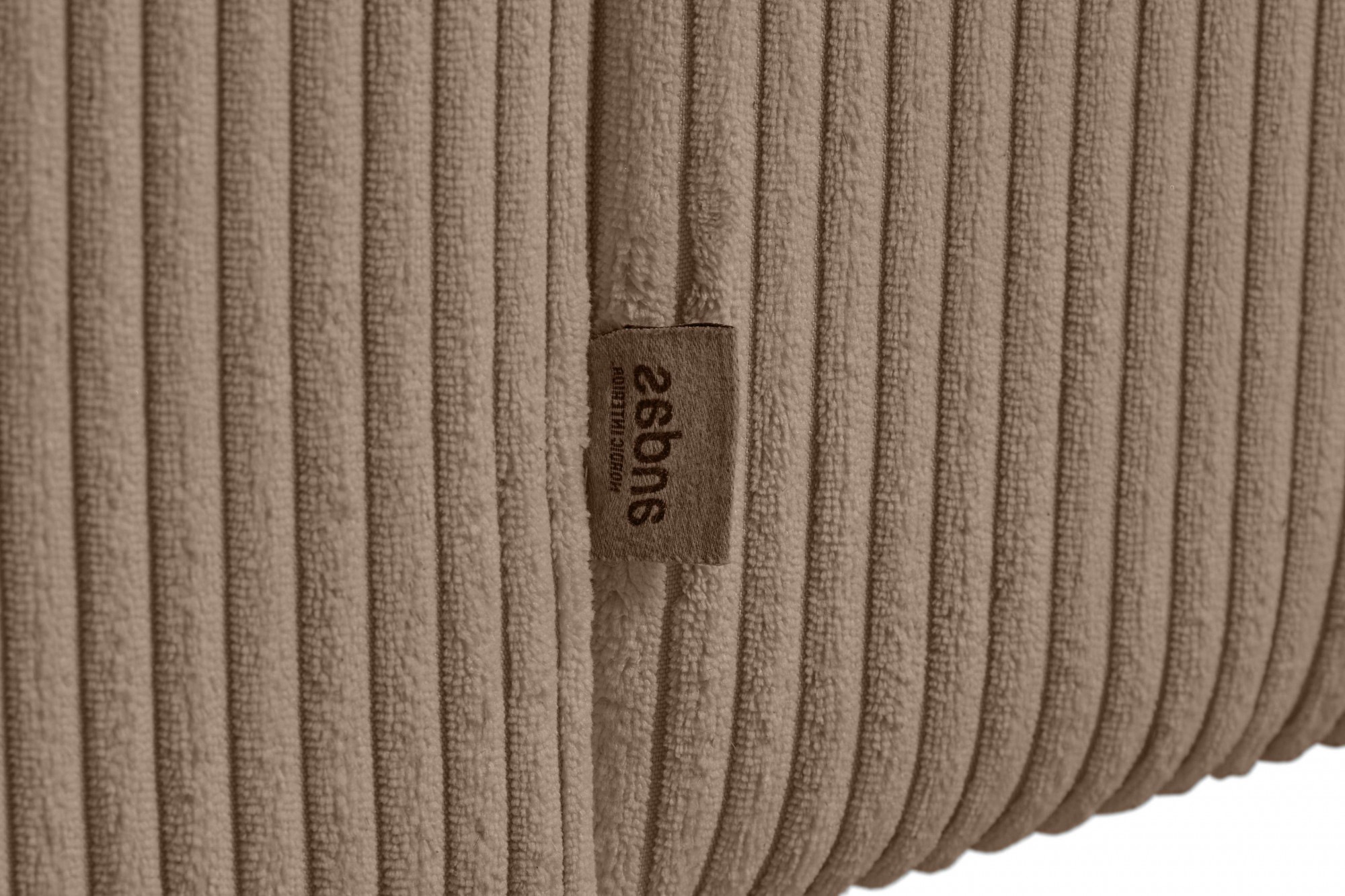 andas Ecksofa »Noord mit Kedernaht, Breite 234 cm, L-Form«, Cord, Struktur, Webstoff, mit Wellenunterfederung, Massivholzrahmen