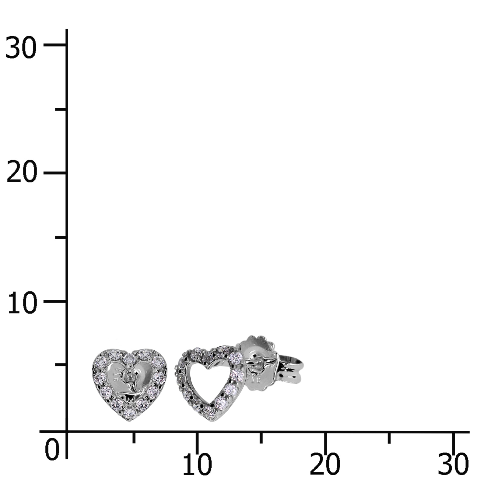 OSTSEE-SCHMUCK Paar Ohrstecker »- Herz 5 mm - Silber 925/000 - Zirkonia«