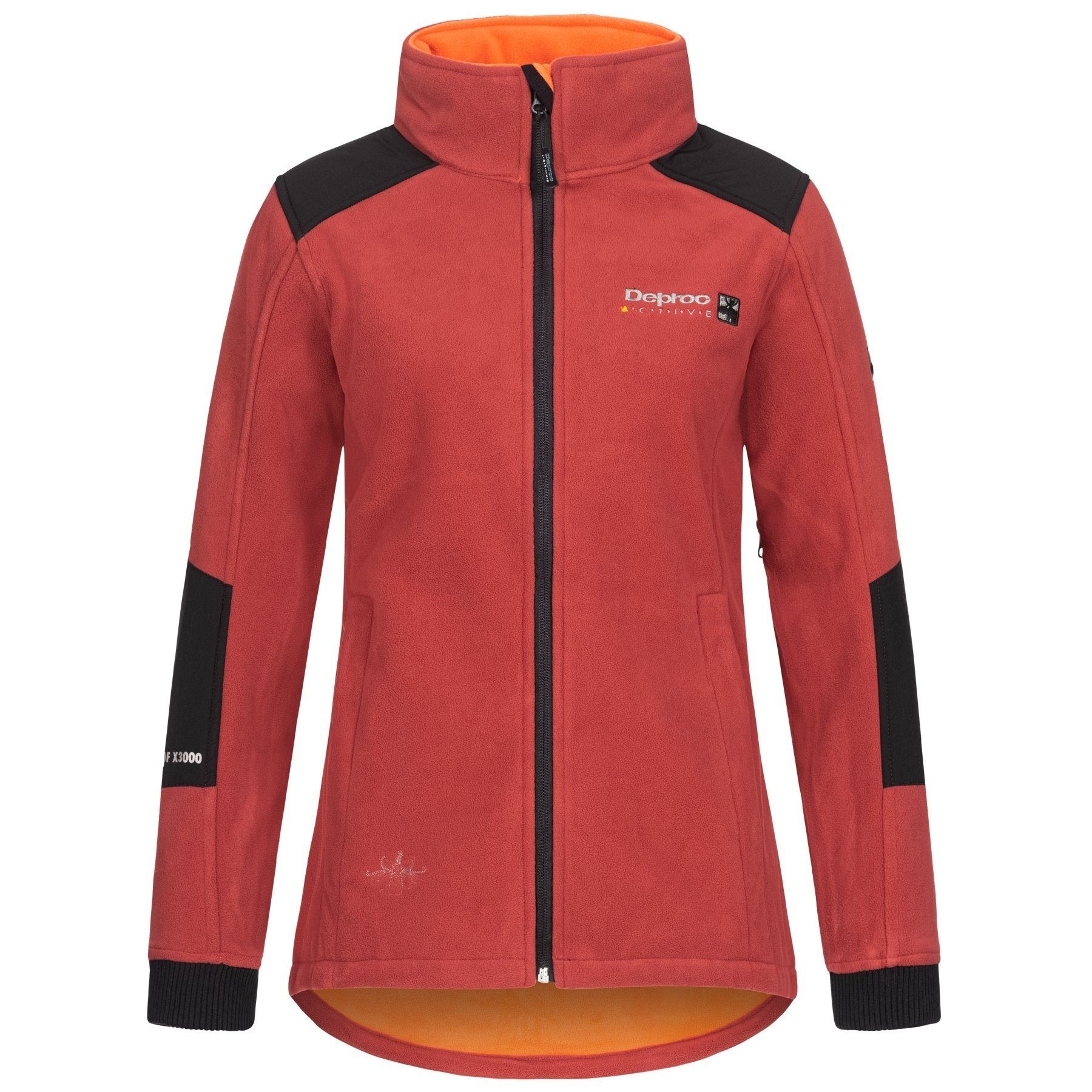 DEPROC Active Fleecejacke »Funktionsjacke Canada Women« mit Kapuze D3-Tex-Membran, Schulter- und Ellenbogenverstärkung, Unterarmbelüftung